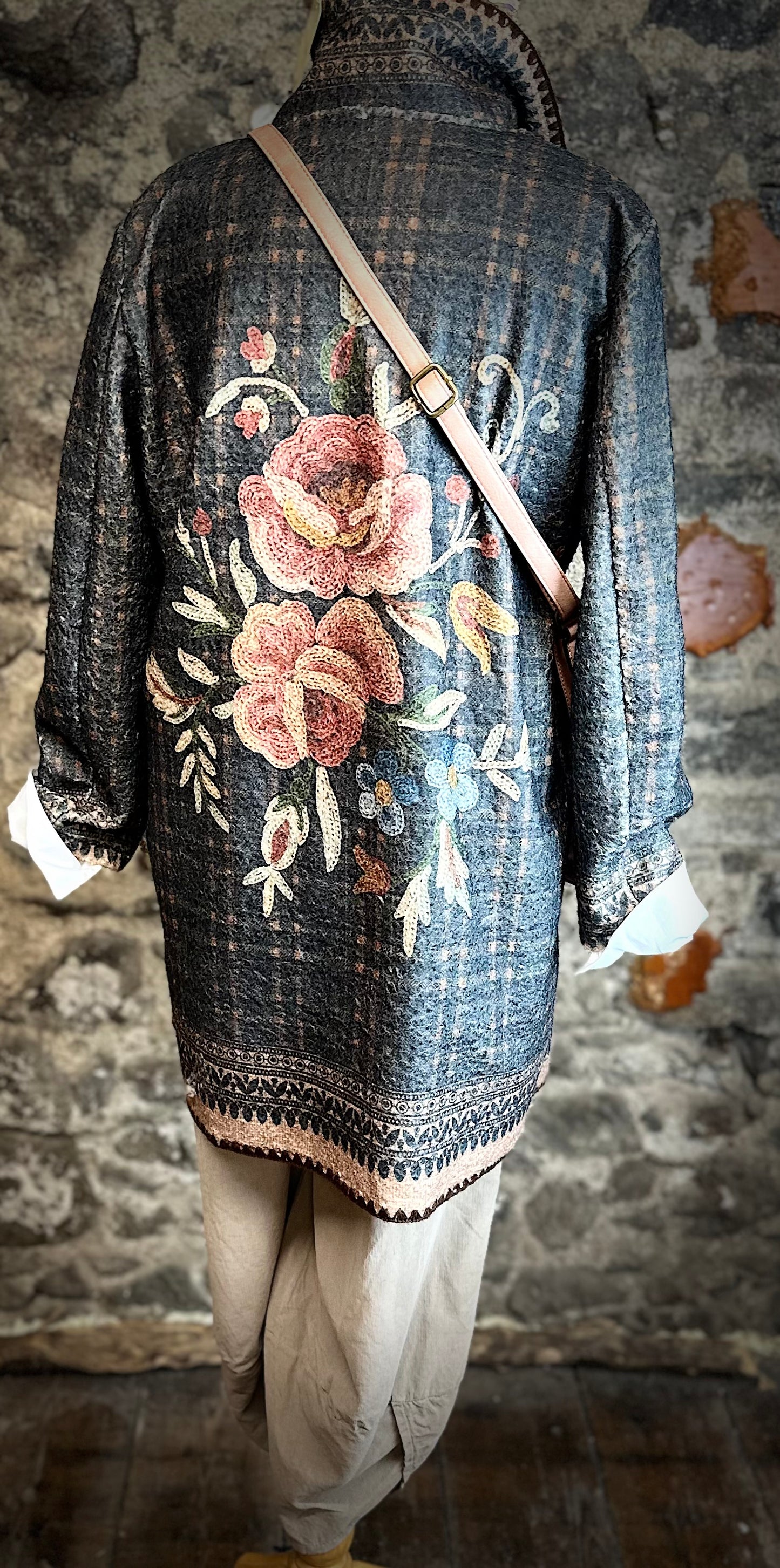 “Maisie “ Italian wool digital print jacket