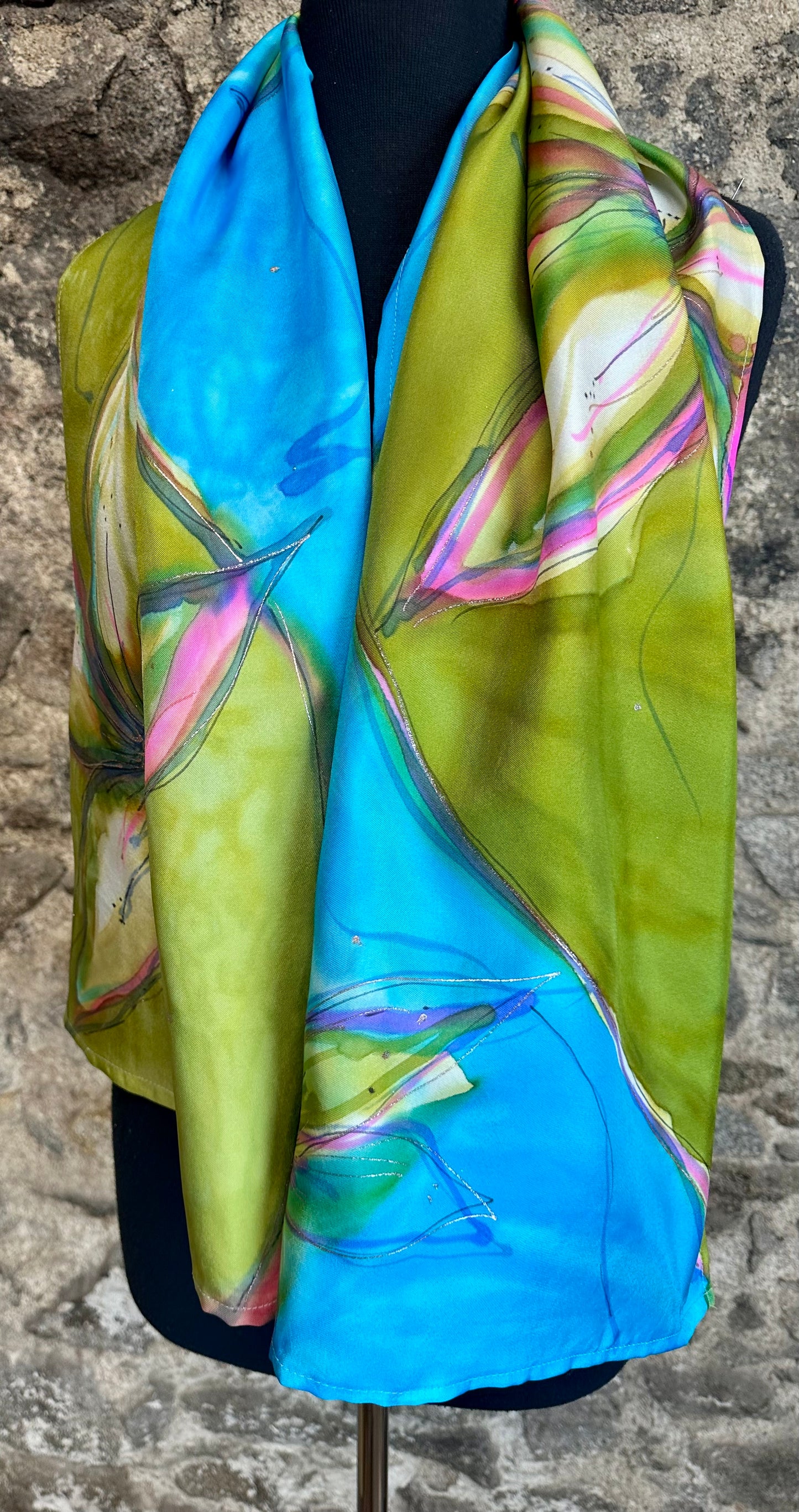 Lorshadesign Handpainted silk scarf collection