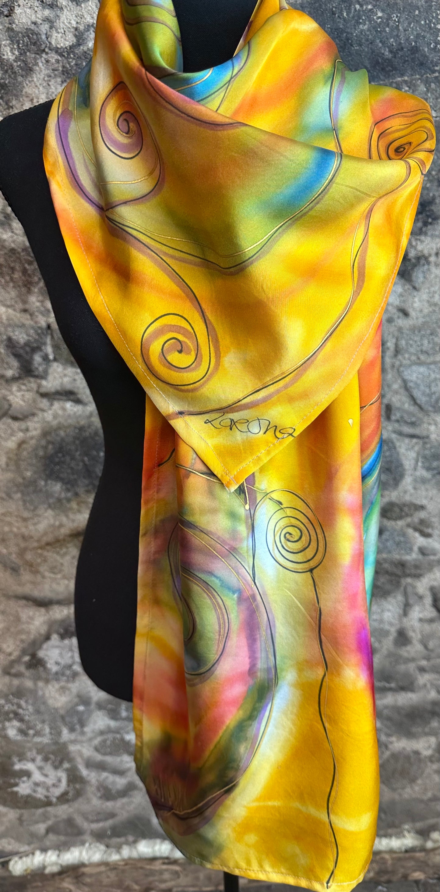 Lorshadesign Handpainted silk scarf collection