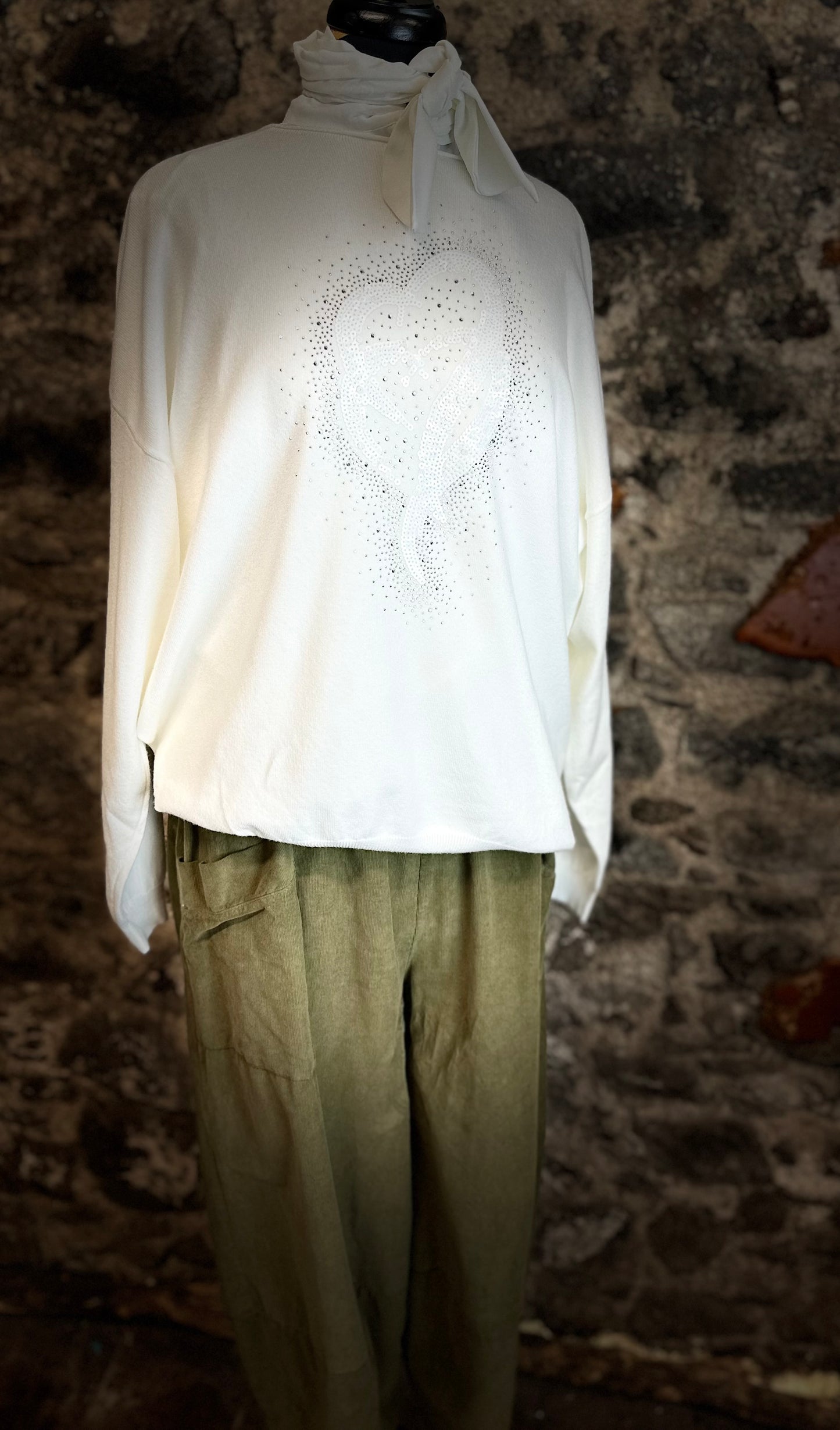 “Sarah “ winter white Italian soft knit