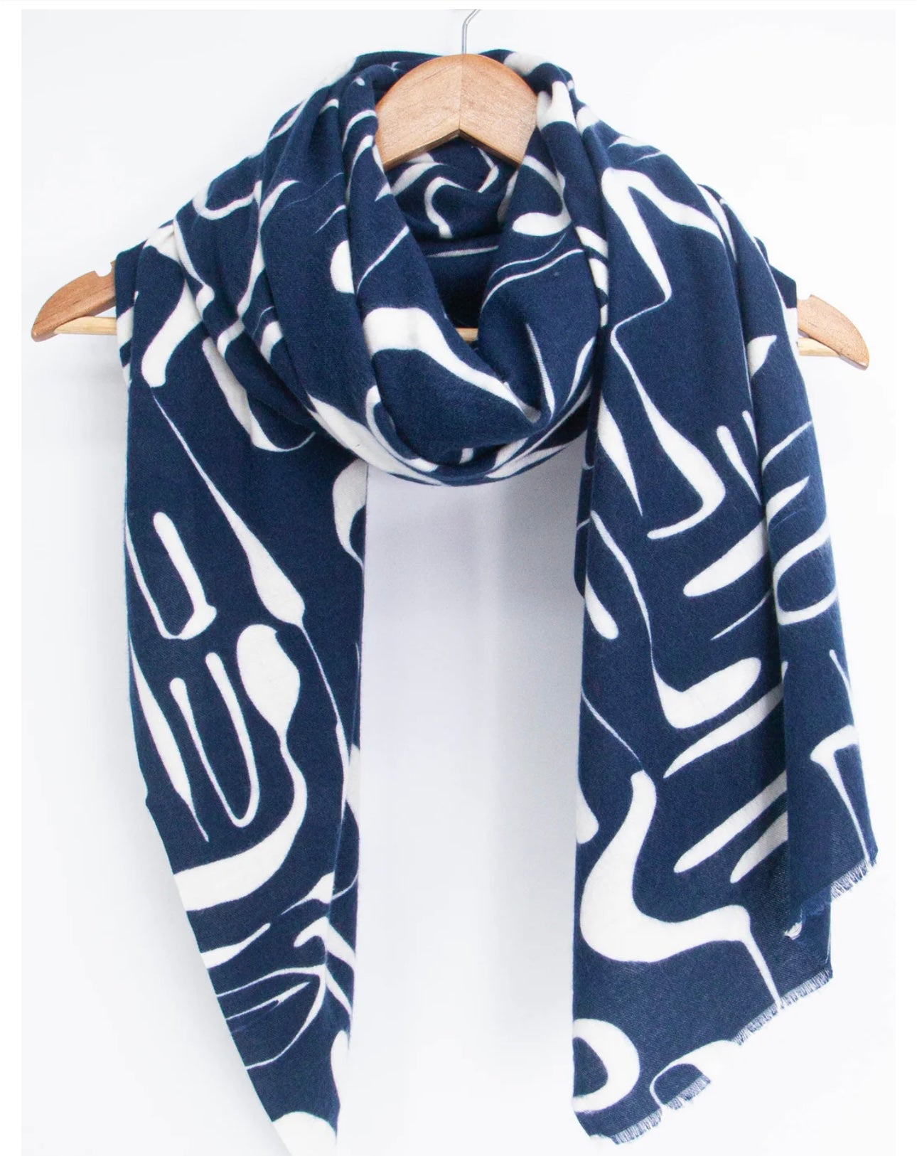 Navy and cream abstract wrap