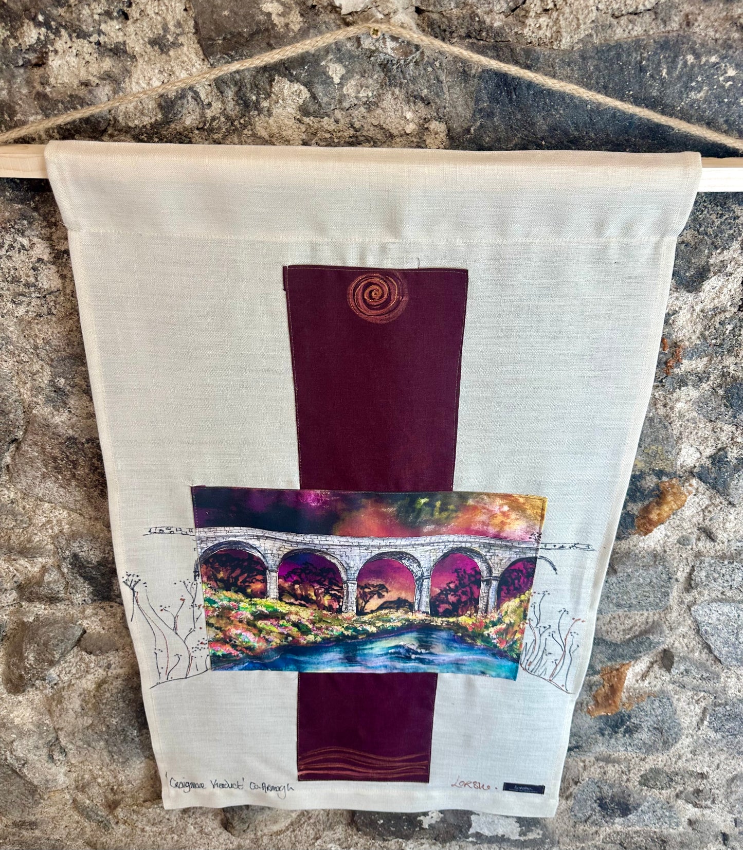 “Craigmore viaduct “County Armagh poled wallhanging