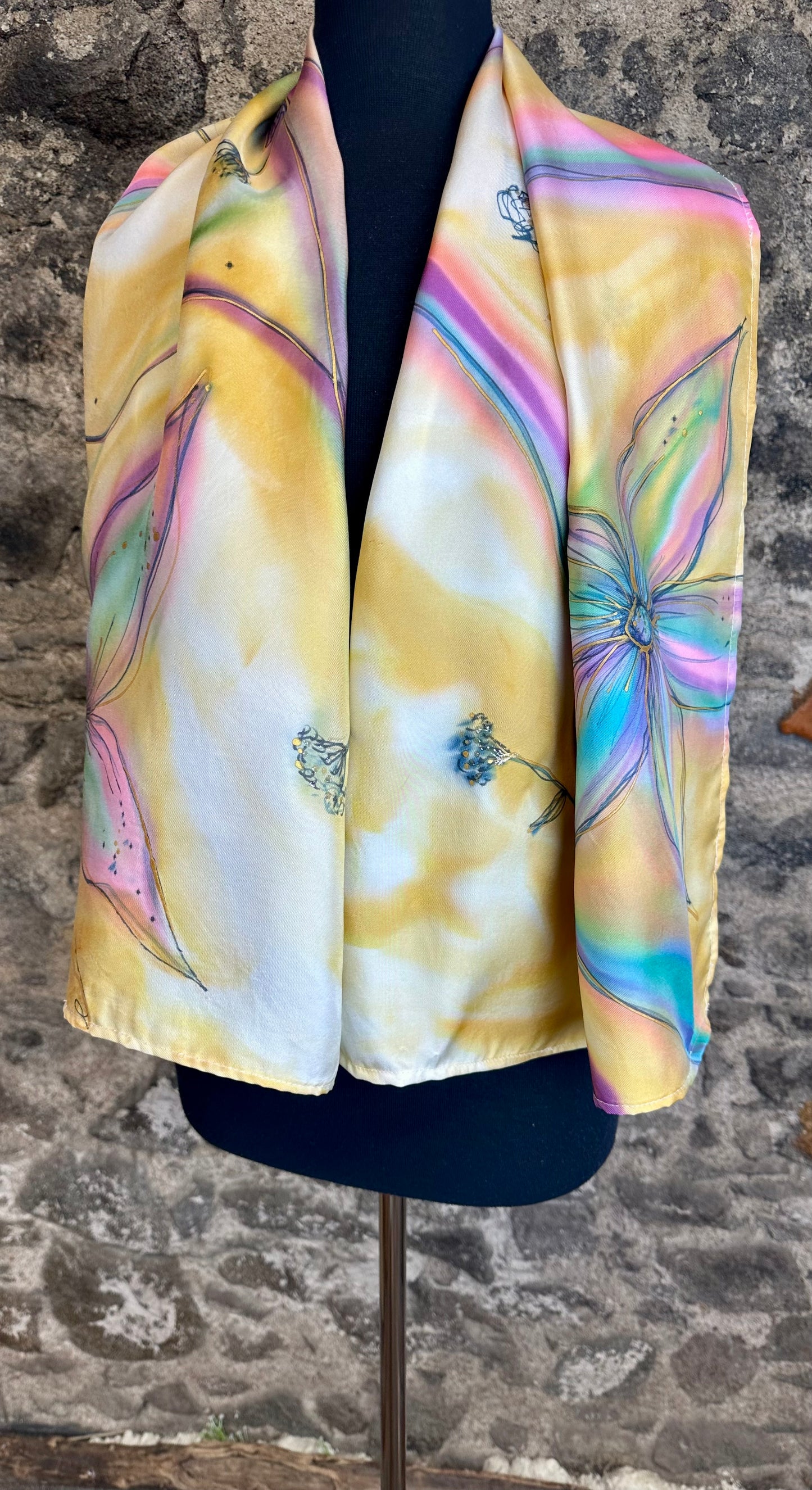 Lorshadesign Handpainted silk scarf collection