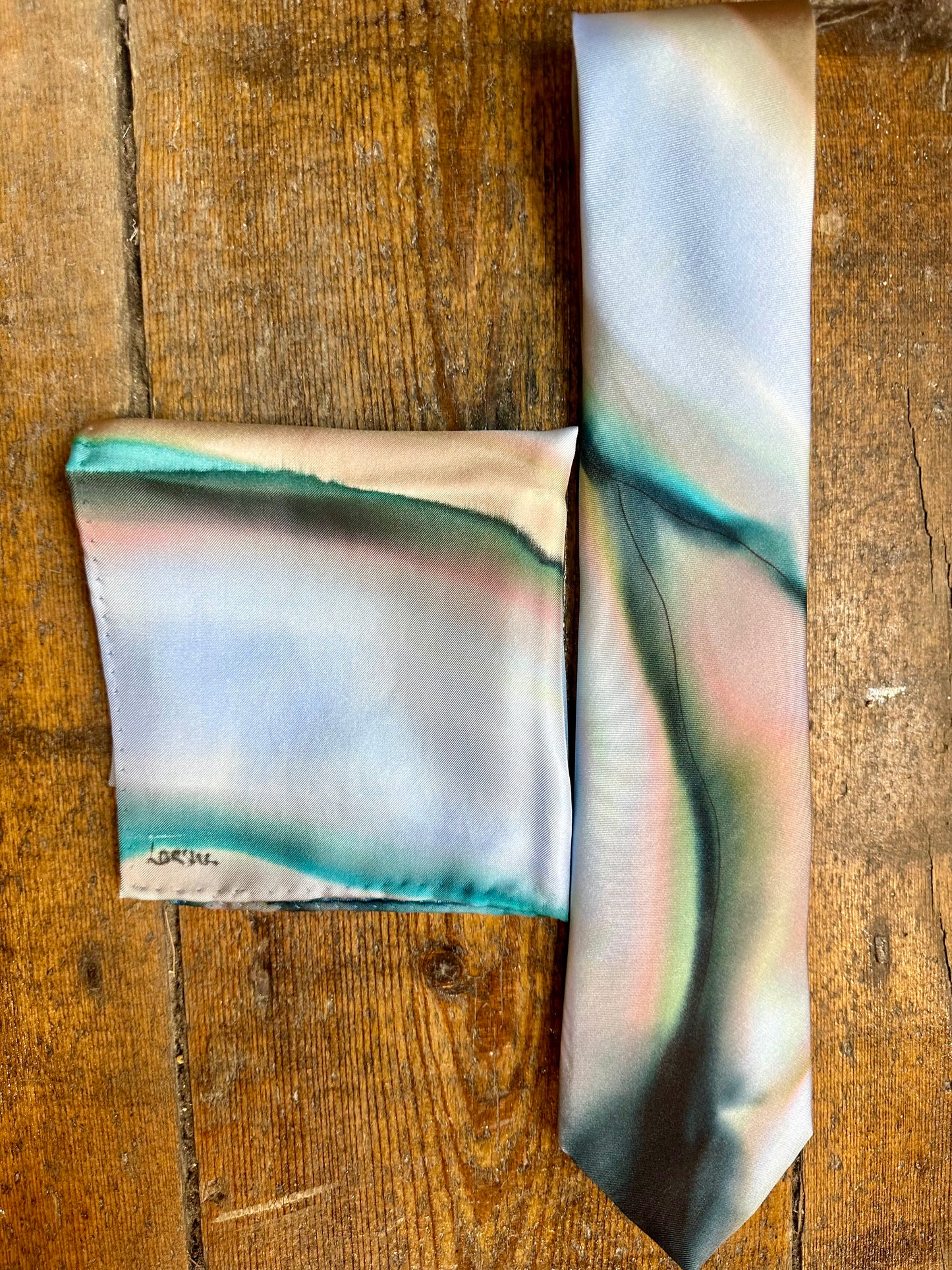 Lorshadesign Handpainted silk handkerchief