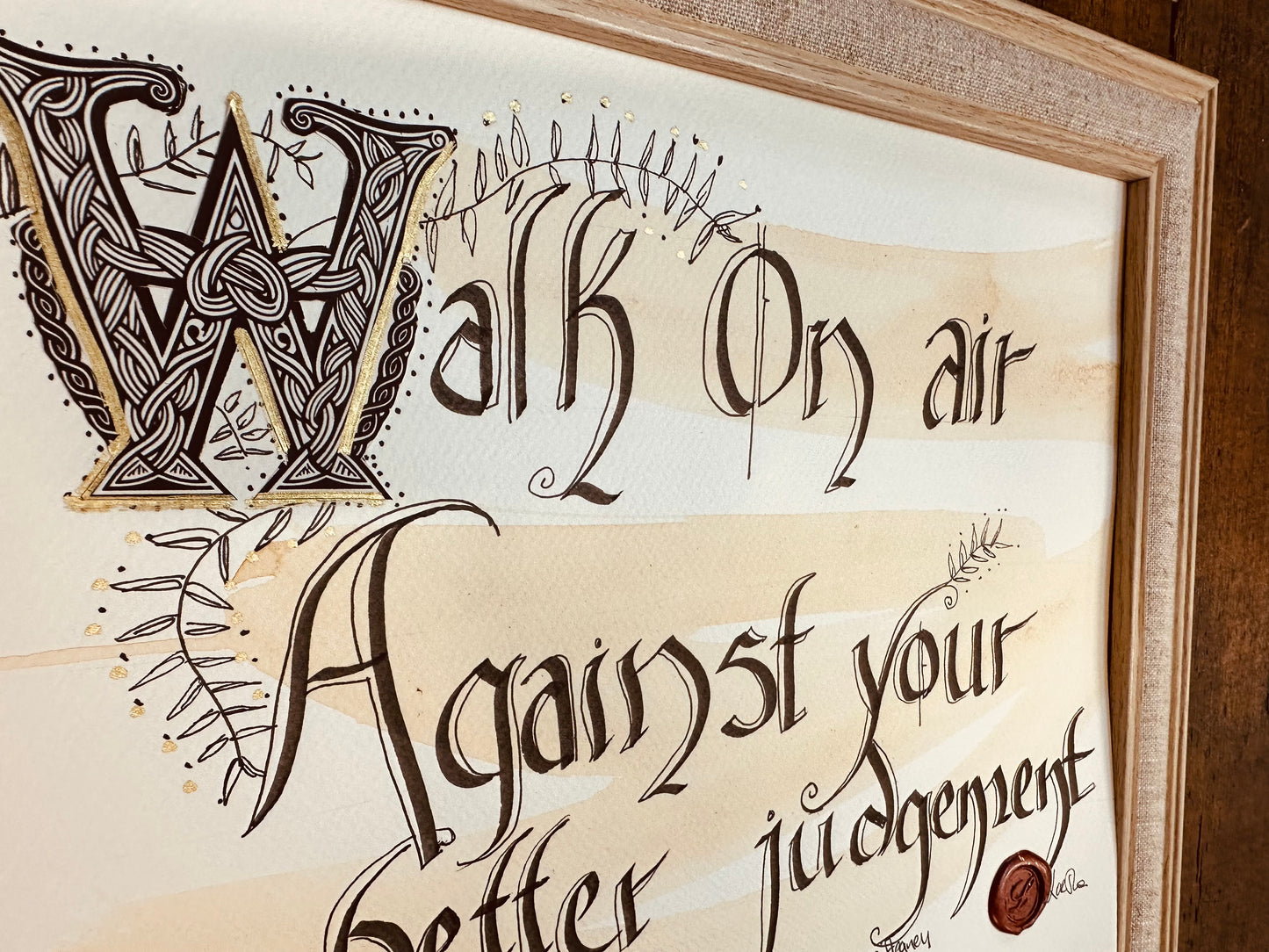 “Walk on air against your better judgement “Seamus Heaney