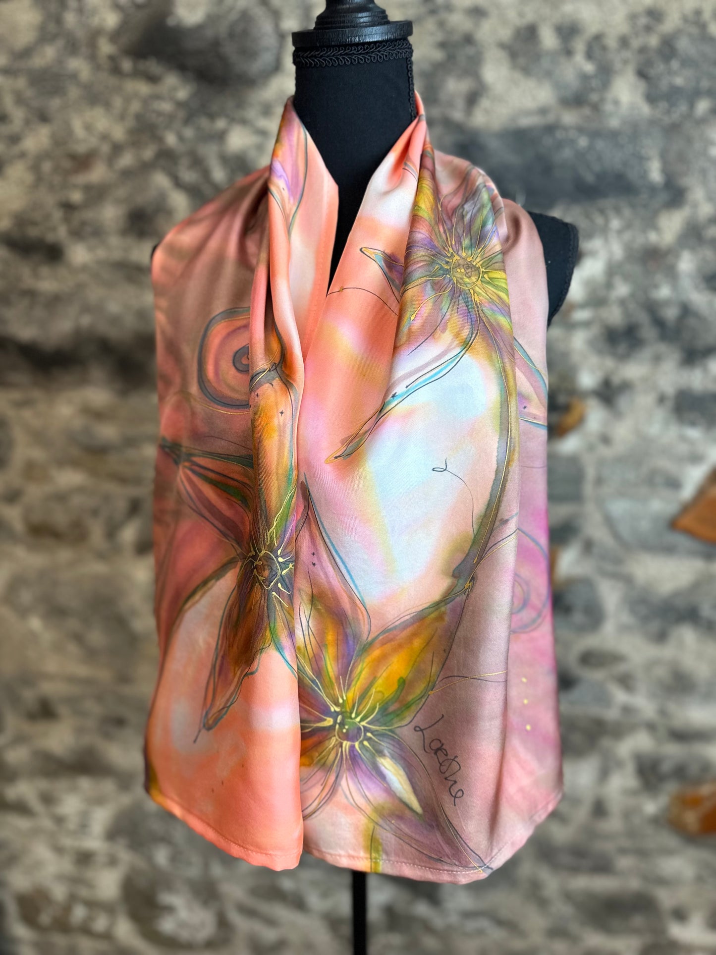 Lorshadesign Handpainted silk scarf collection