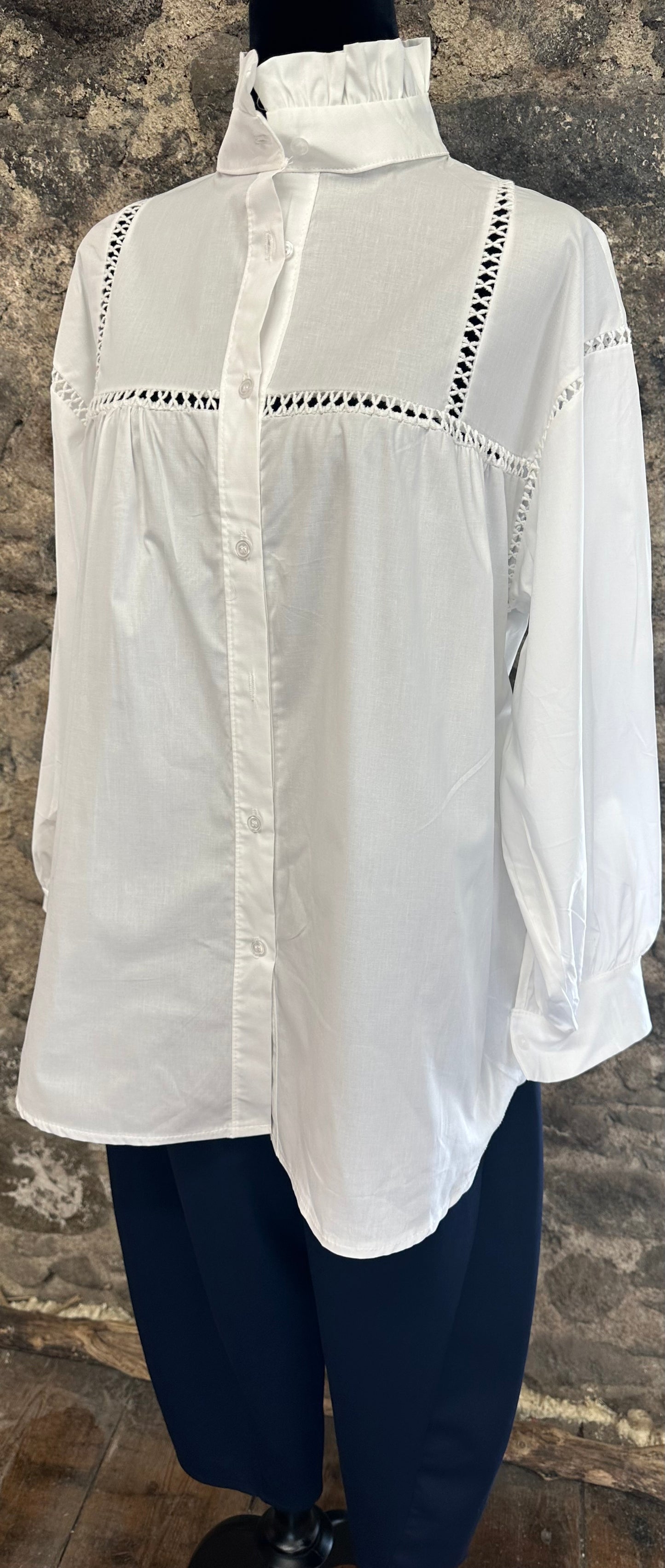 “Annabelle “ ivory pilgrim Italian shirt