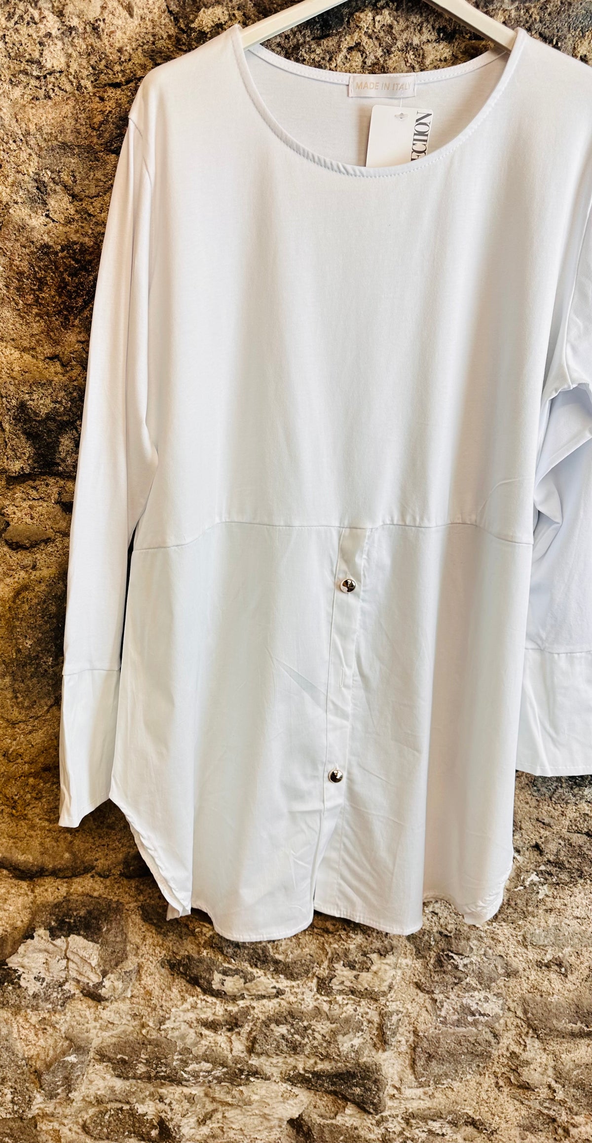 “Reeve ” white Italian layering shirt
