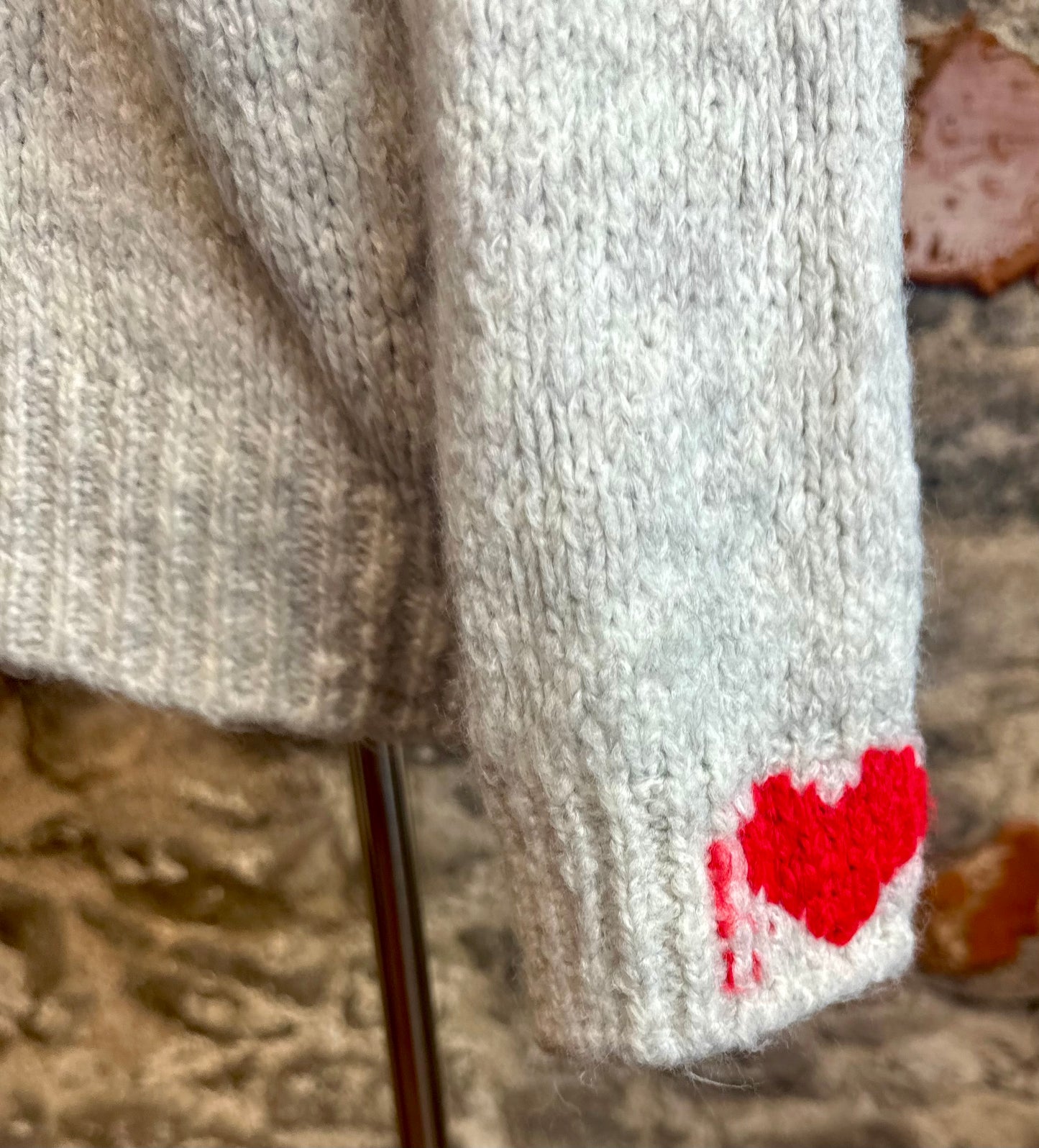 “Evie “ dove grey Italian ♥️detail cosey knit