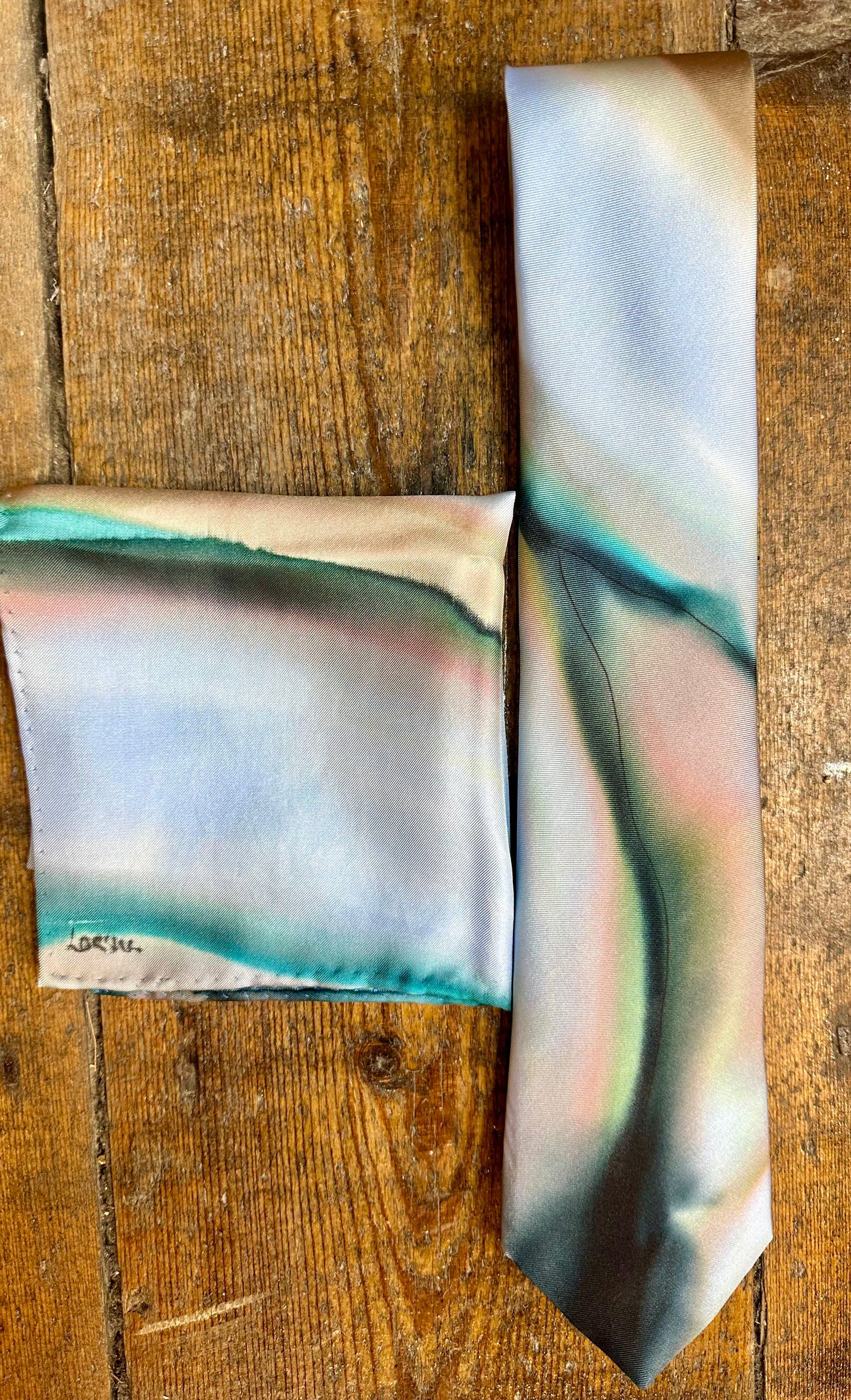 Lorshadesign Handpainted silk handkerchief