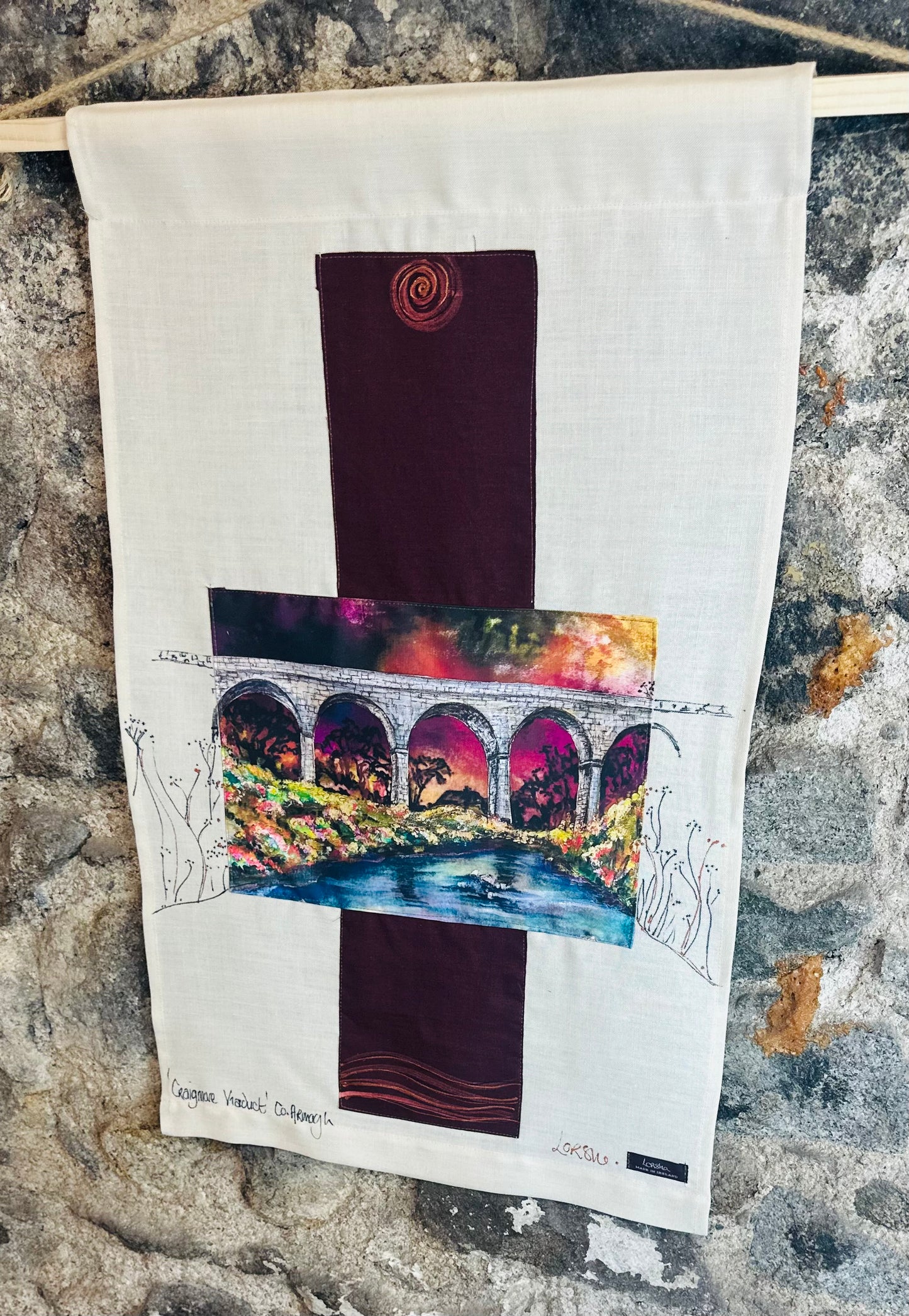 “Craigmore viaduct “County Armagh poled wallhanging