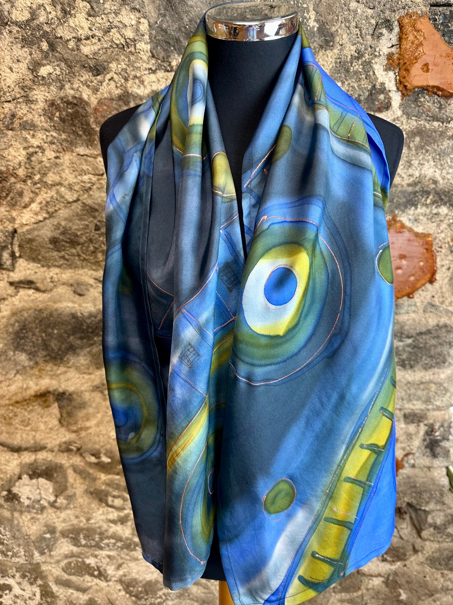 Lorsha Handpainted silk scarf
