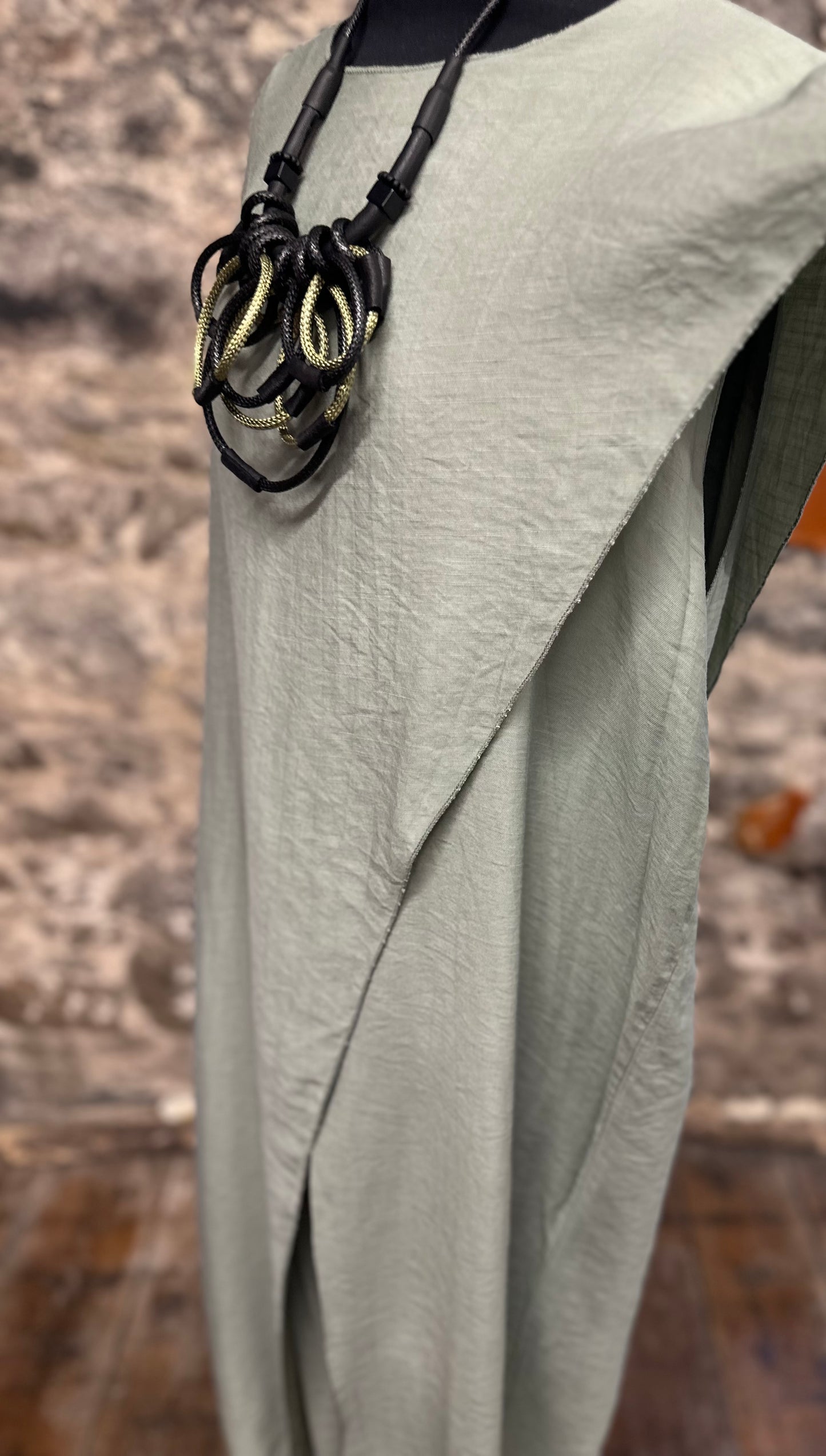 “Marianne “ Italian crossover tunic trouser..trouser 2 piece sage green
