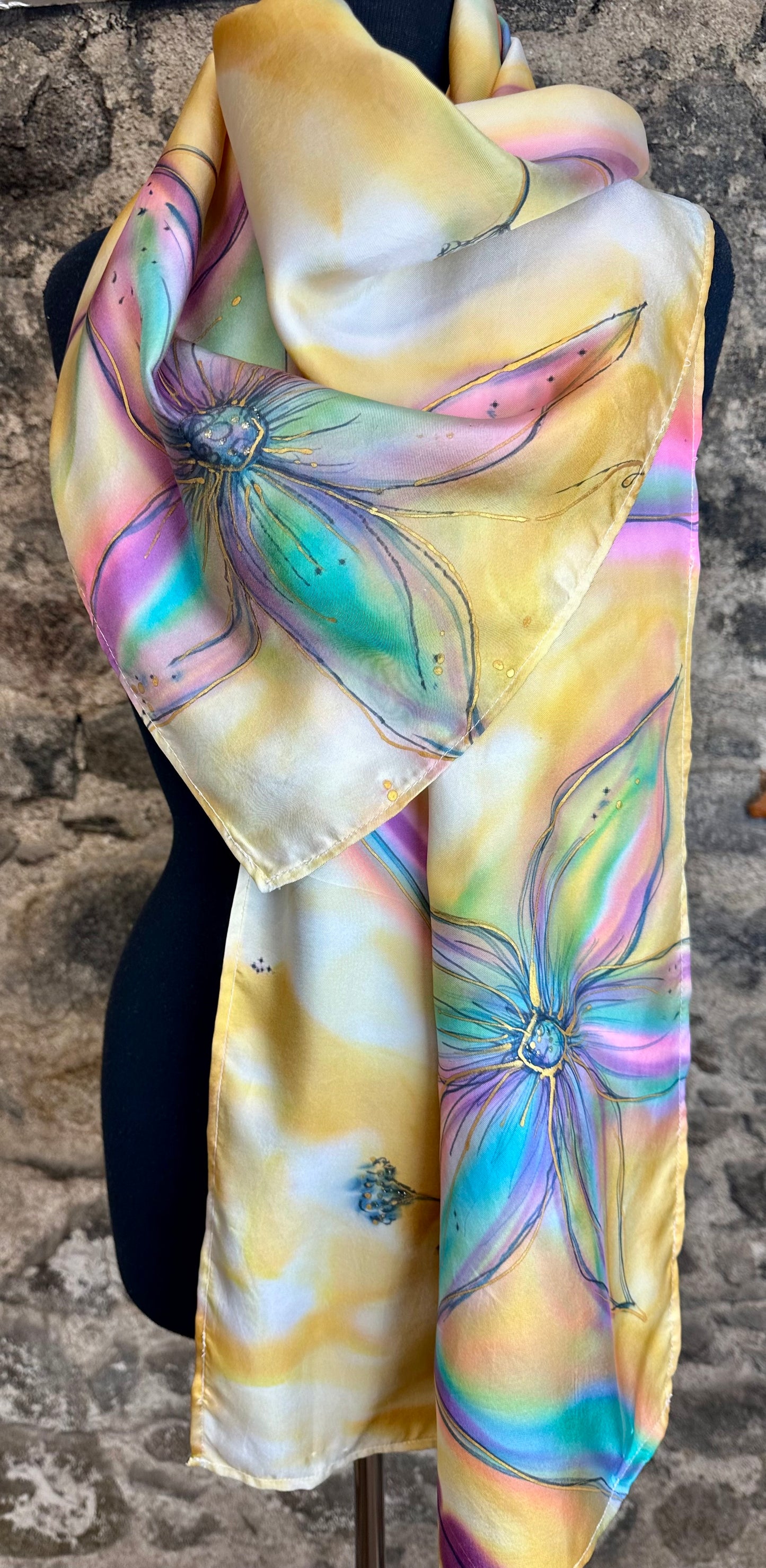 Lorshadesign Handpainted silk scarf collection