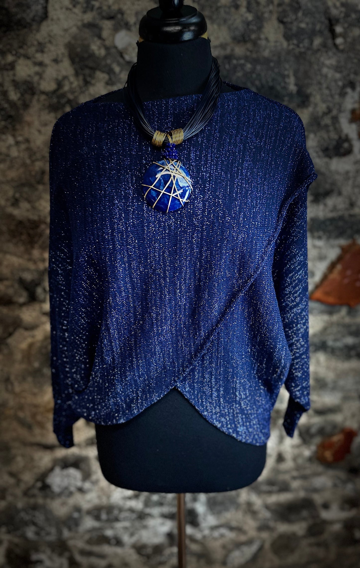 Systement indigo wire neckpiece