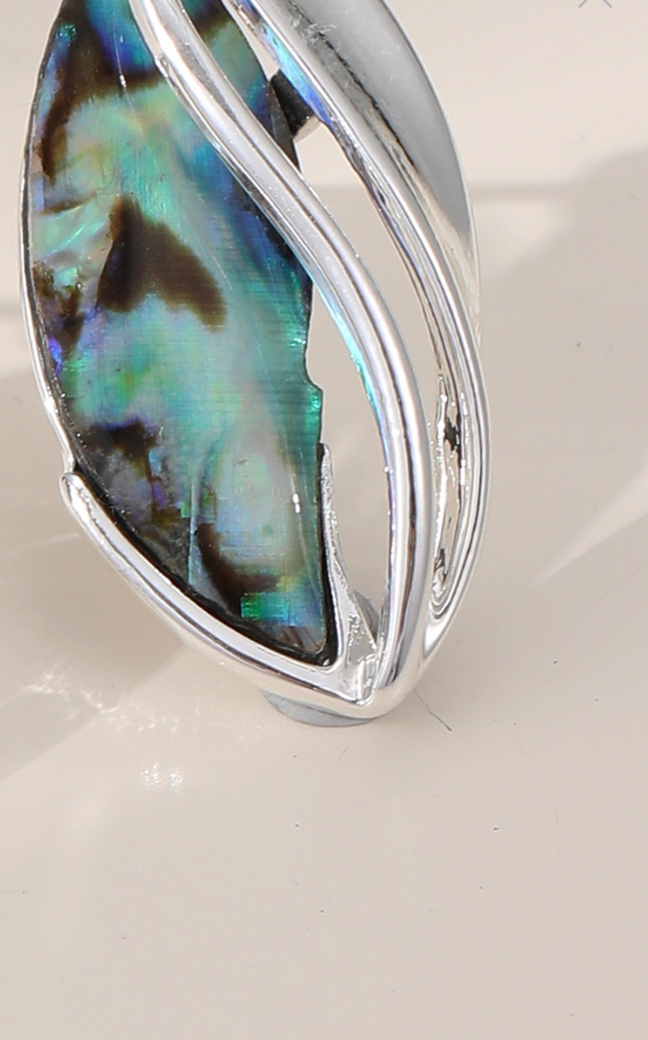 Ocean drop oval stud earrings