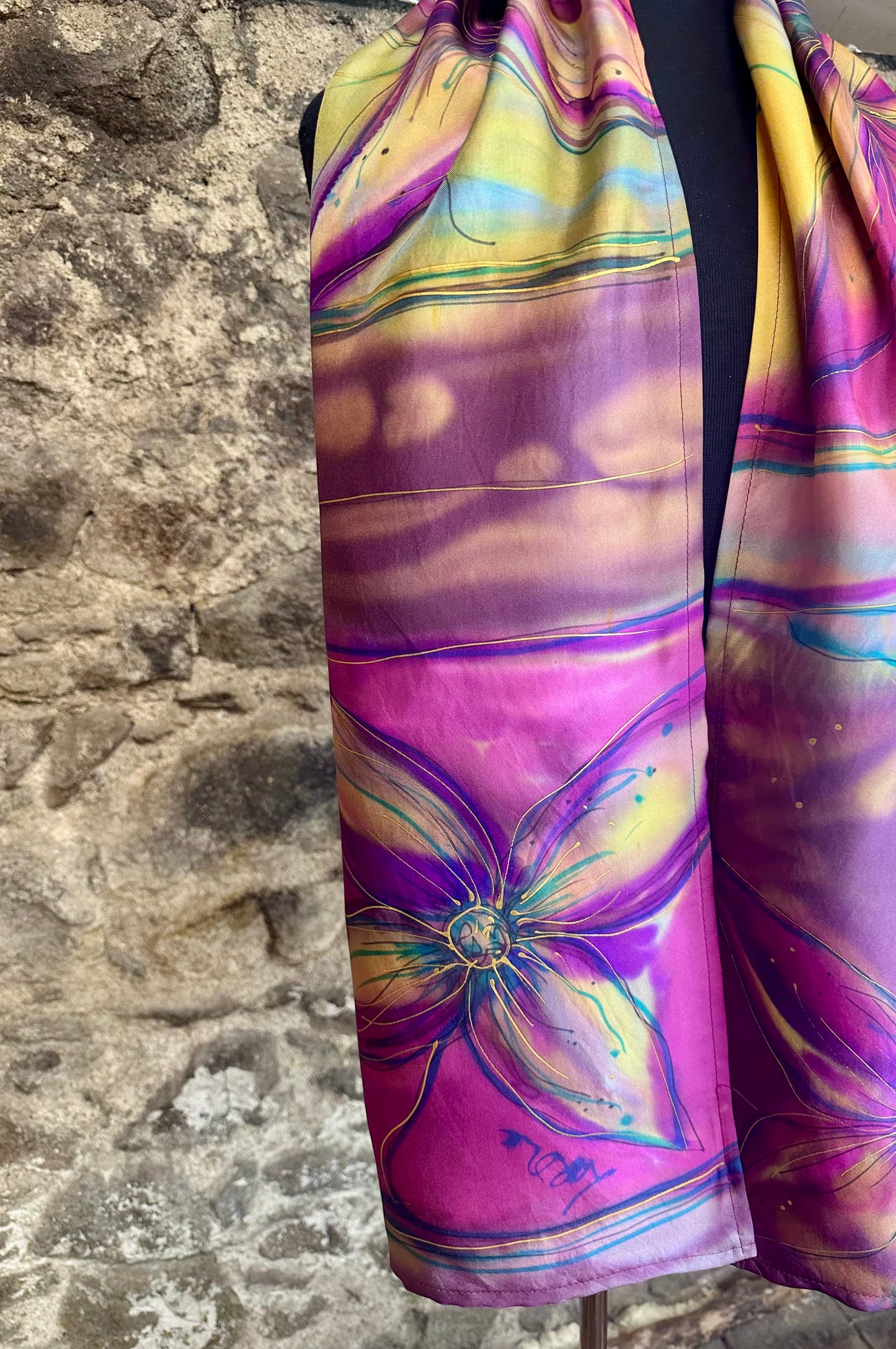 Lorshadesign Handpainted silk scarf collection