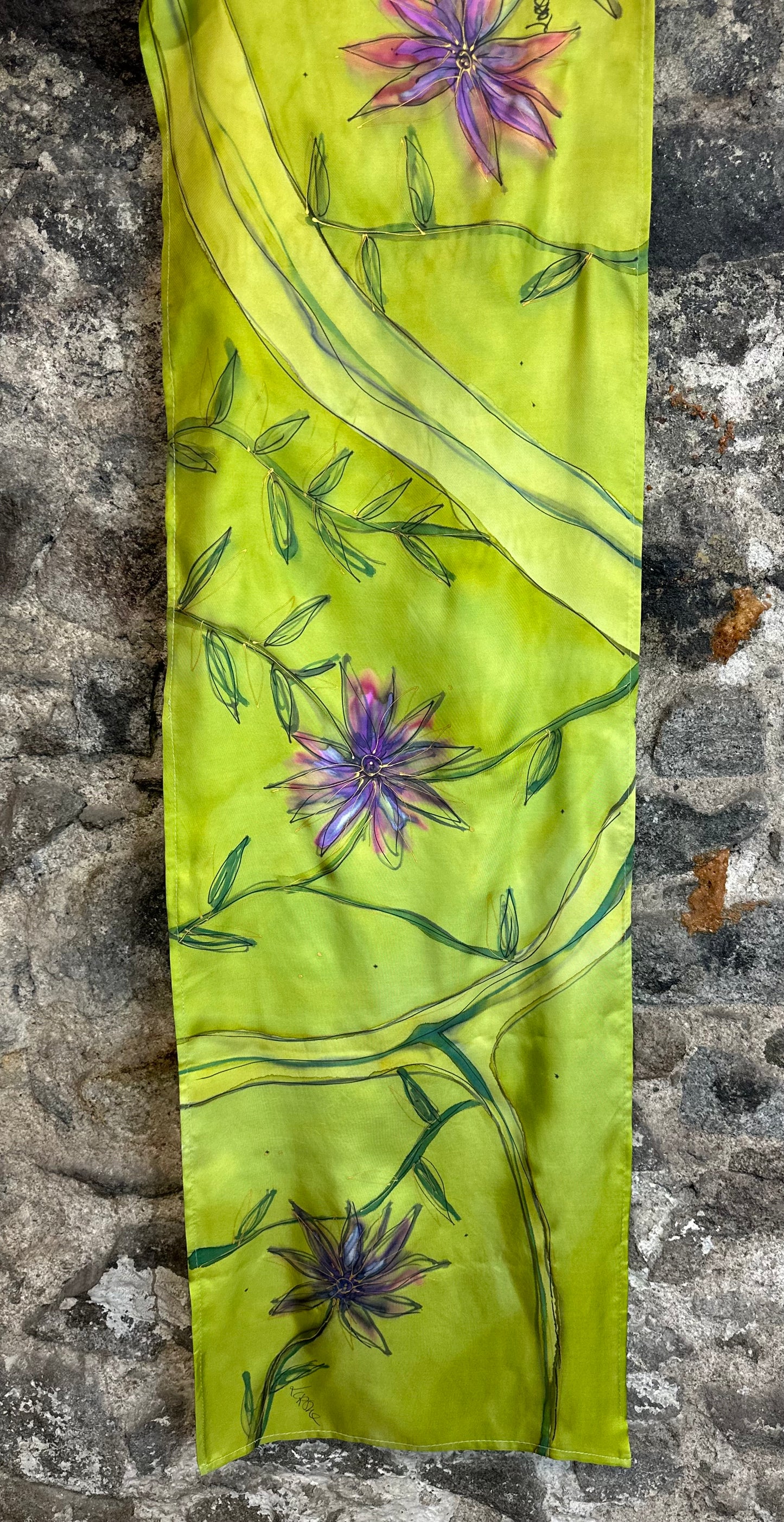 Lorshadesign Handpainted silk scarfs