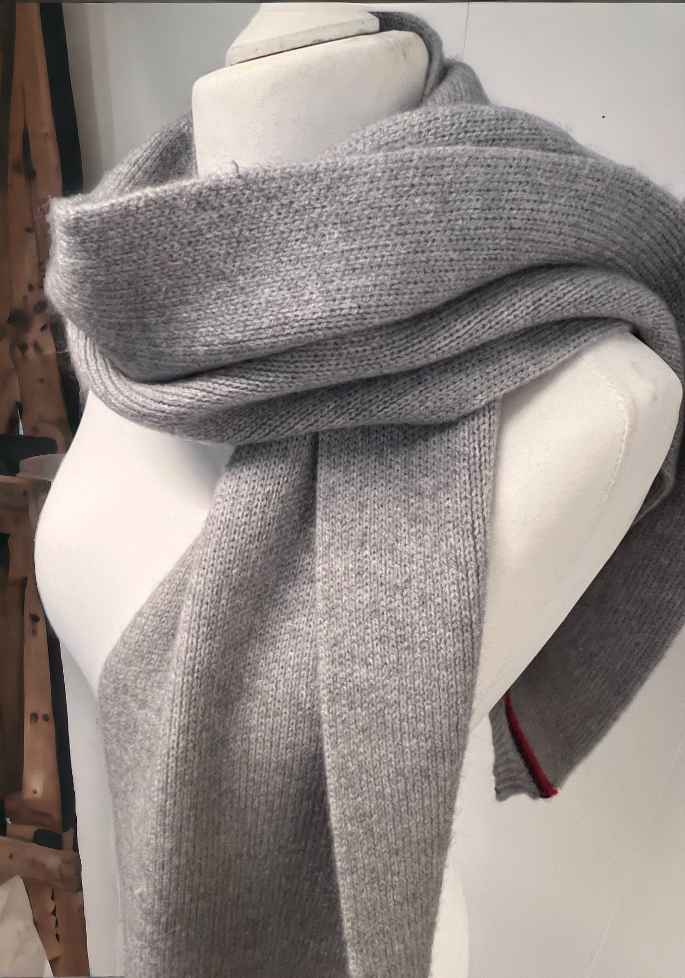 “For him “ grey stripe scarf