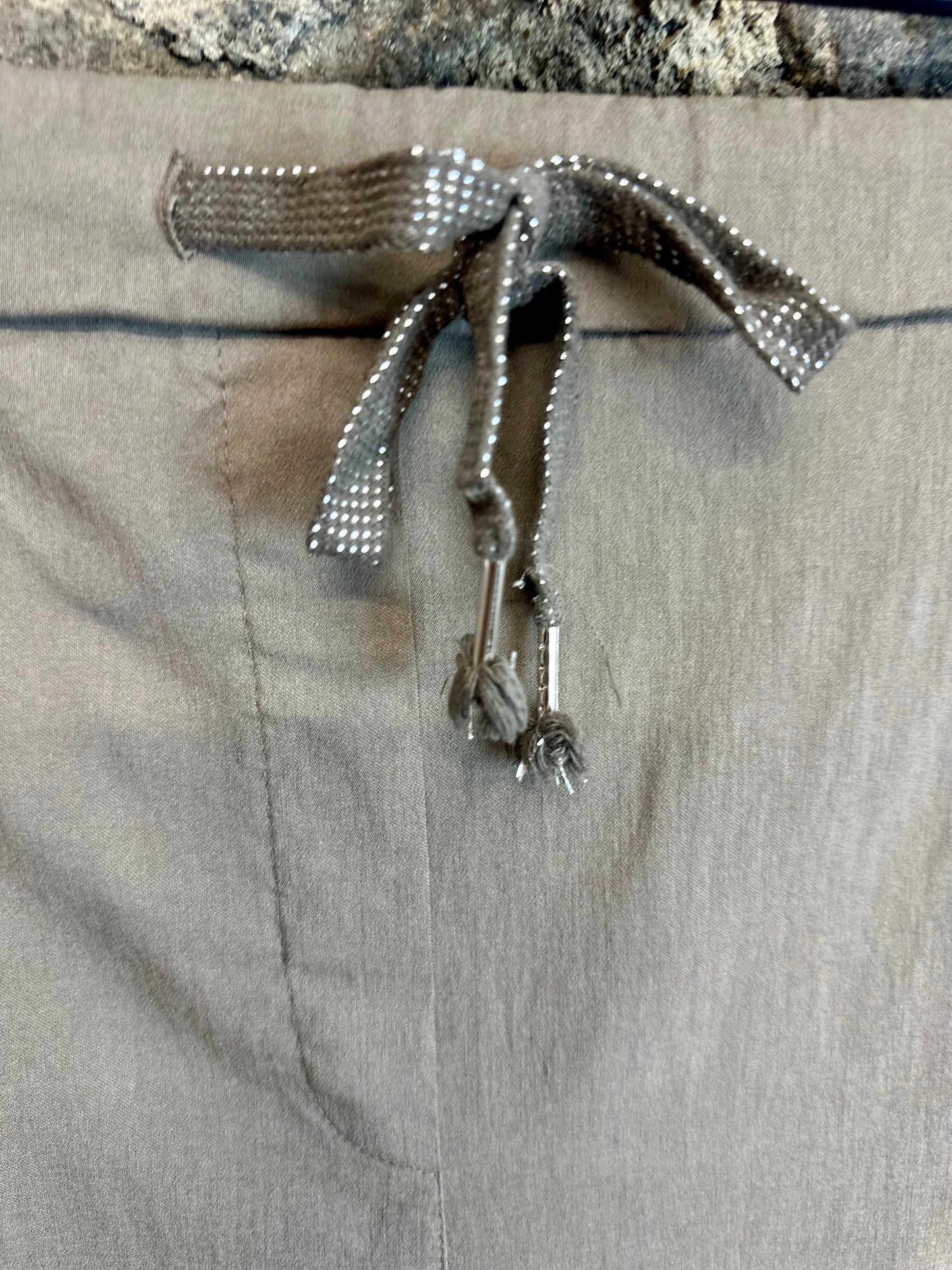 “Rachel” cigarette leg turn up magic trouser …mocha