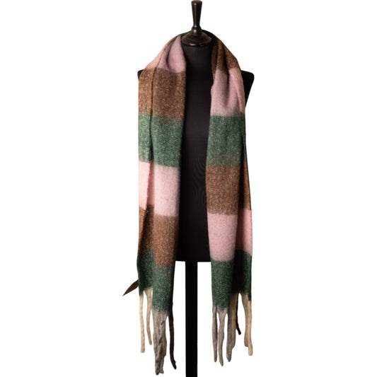 Cosey chunky Heather and forest scarf