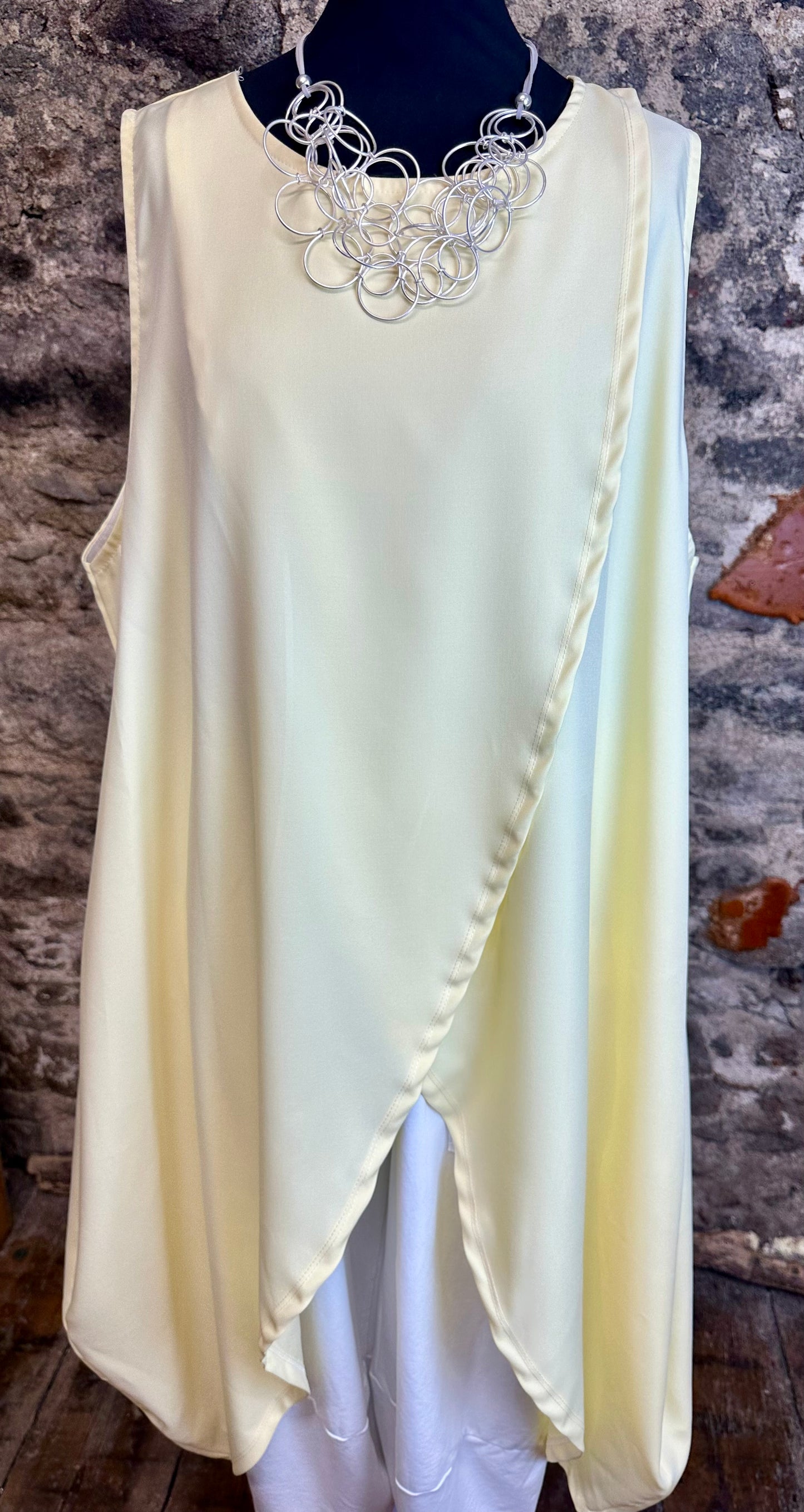 “Sunita “ Italian lemon crossover tunic
