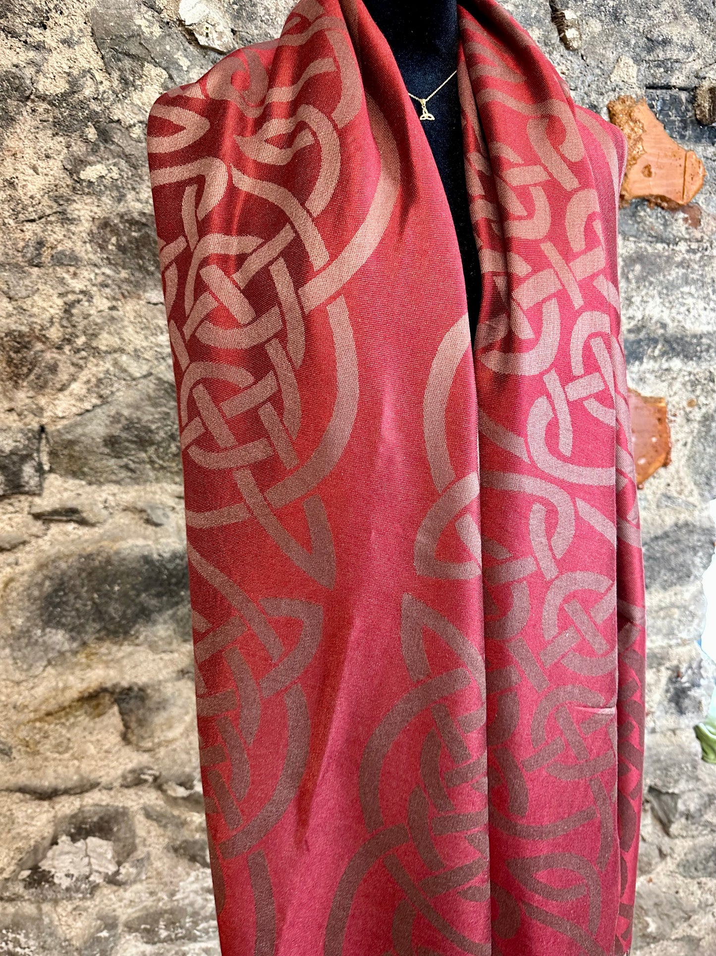 Terrocata heritage Irish designed knotwork pashmina