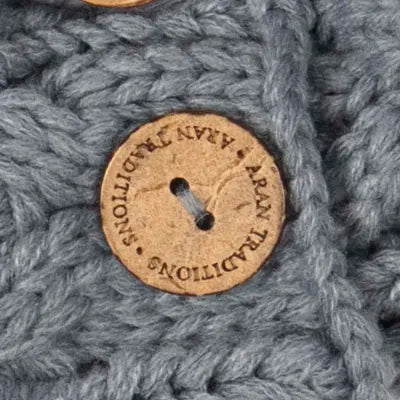 Aran knit loop scarf slate grey perfect for him or her