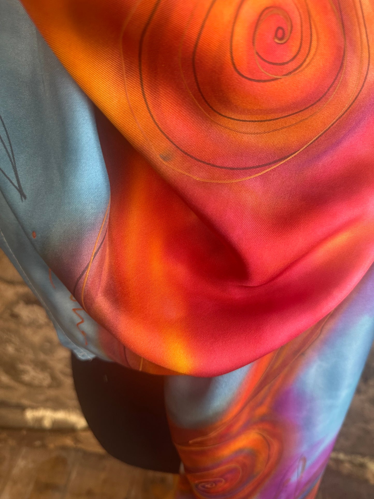 Lorshadesign Handpainted silk scarf