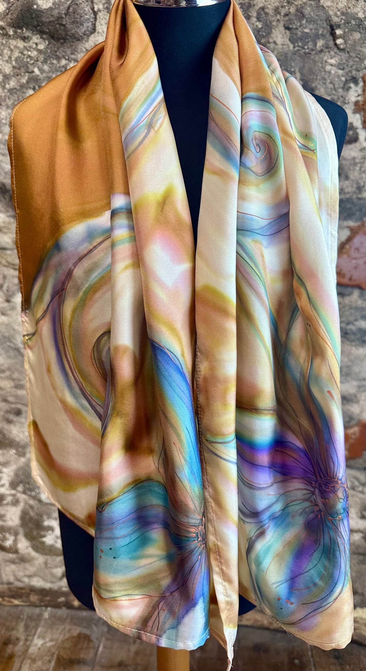 Lorshadesign Handpainted silk scarfs