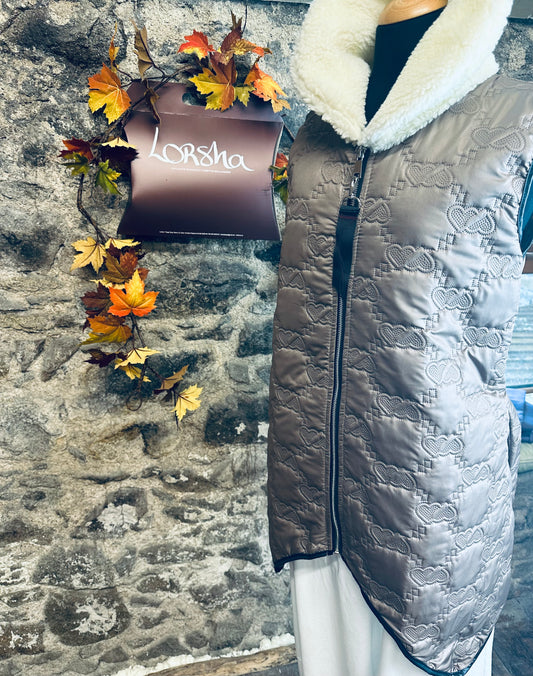 “Jennie “ Italian dove tail gilet mocha