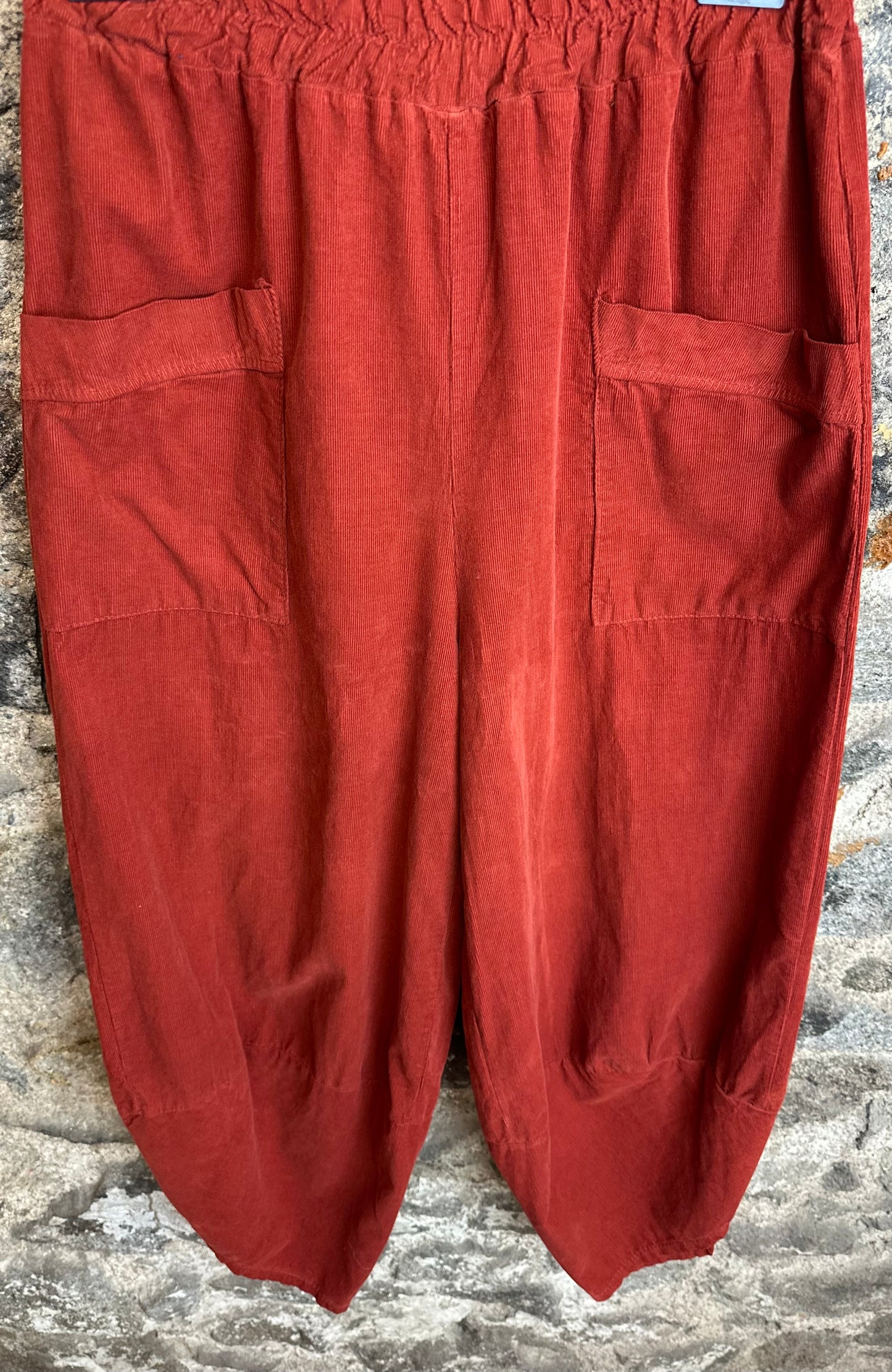 “Toni “ terracotta pin corduroy Italian cullottes