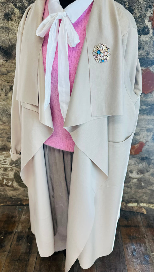 Olivia .. buttermilk Italian waterfall jacket