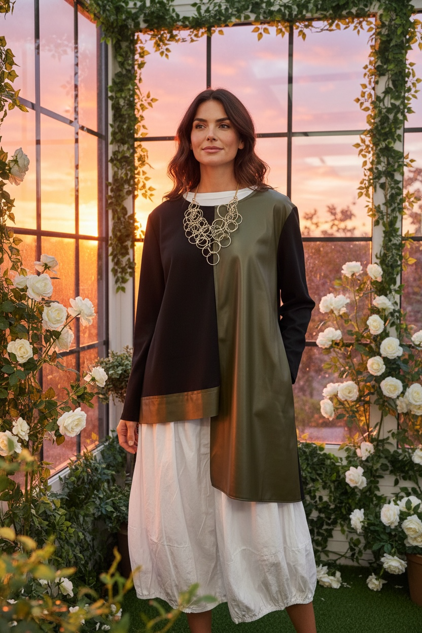 “Tina “ cotton Italian dramatic barrel leg trouser