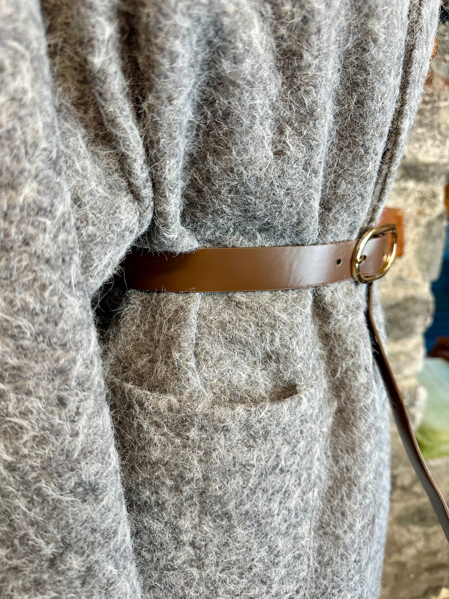 “Kiera “mocha Italian super cosey full length kimono shacket