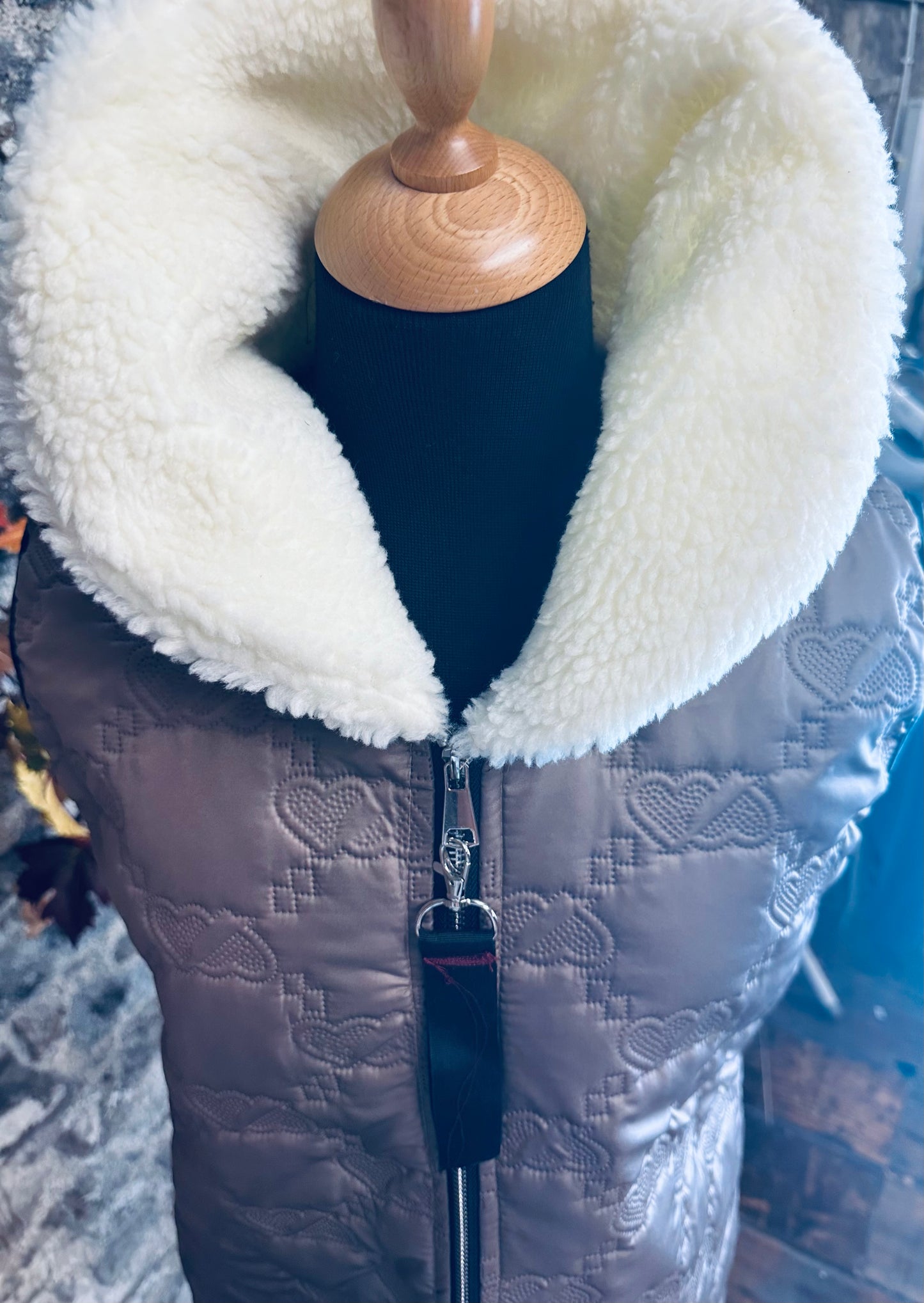 “Jennie “ Italian dove tail gilet mocha