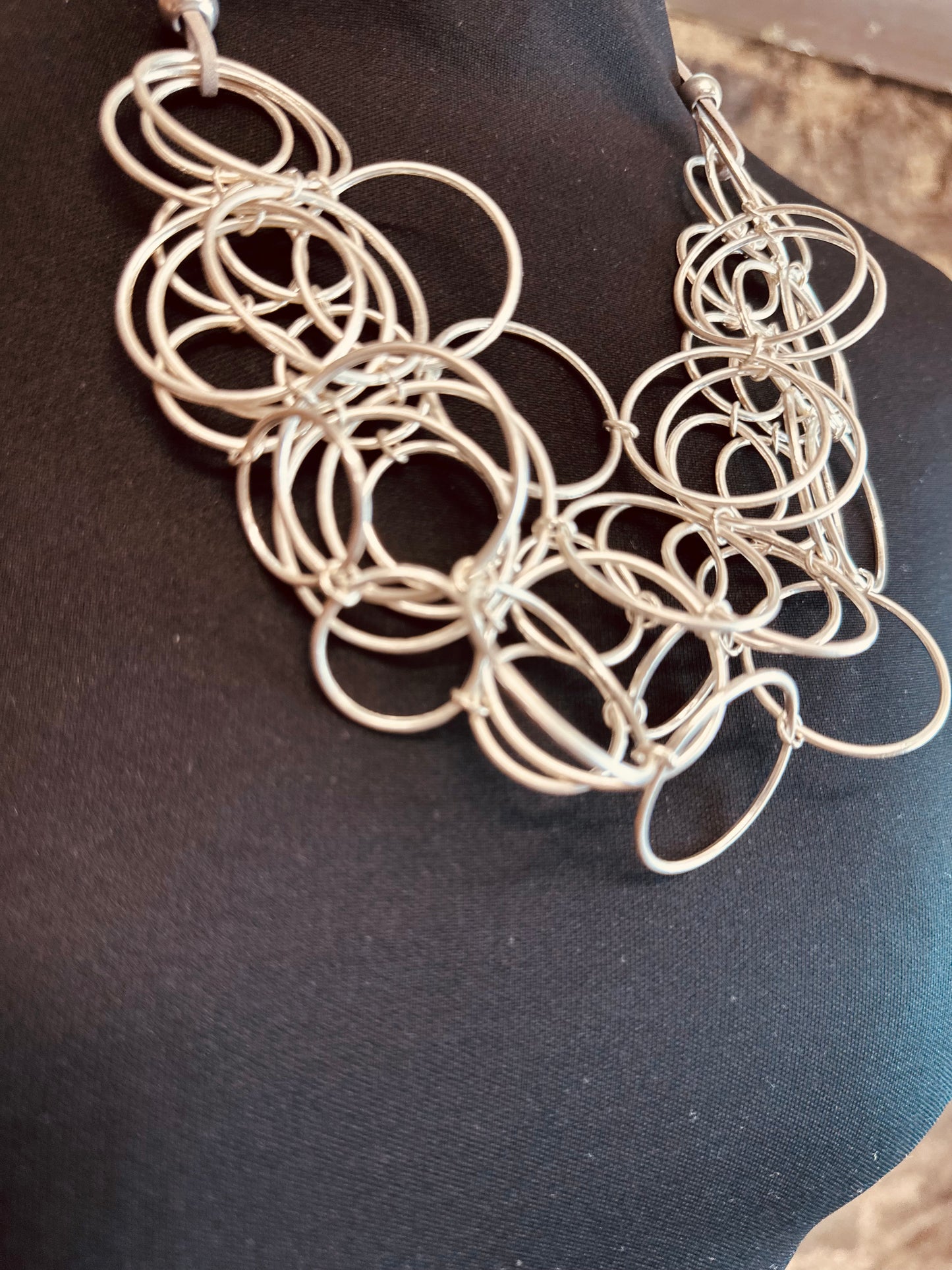 “Jean” sculptural interlinked neckpiece