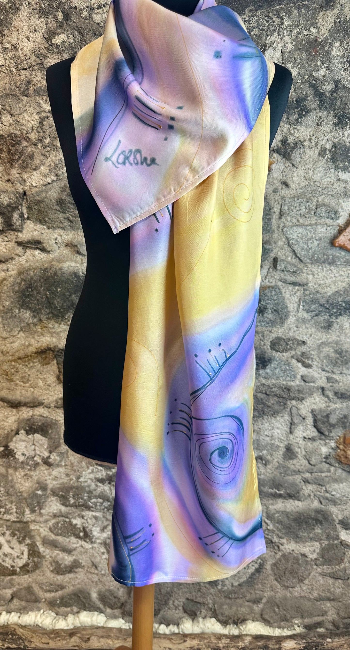Lorshadesign Handpainted silk scarf collection each piece