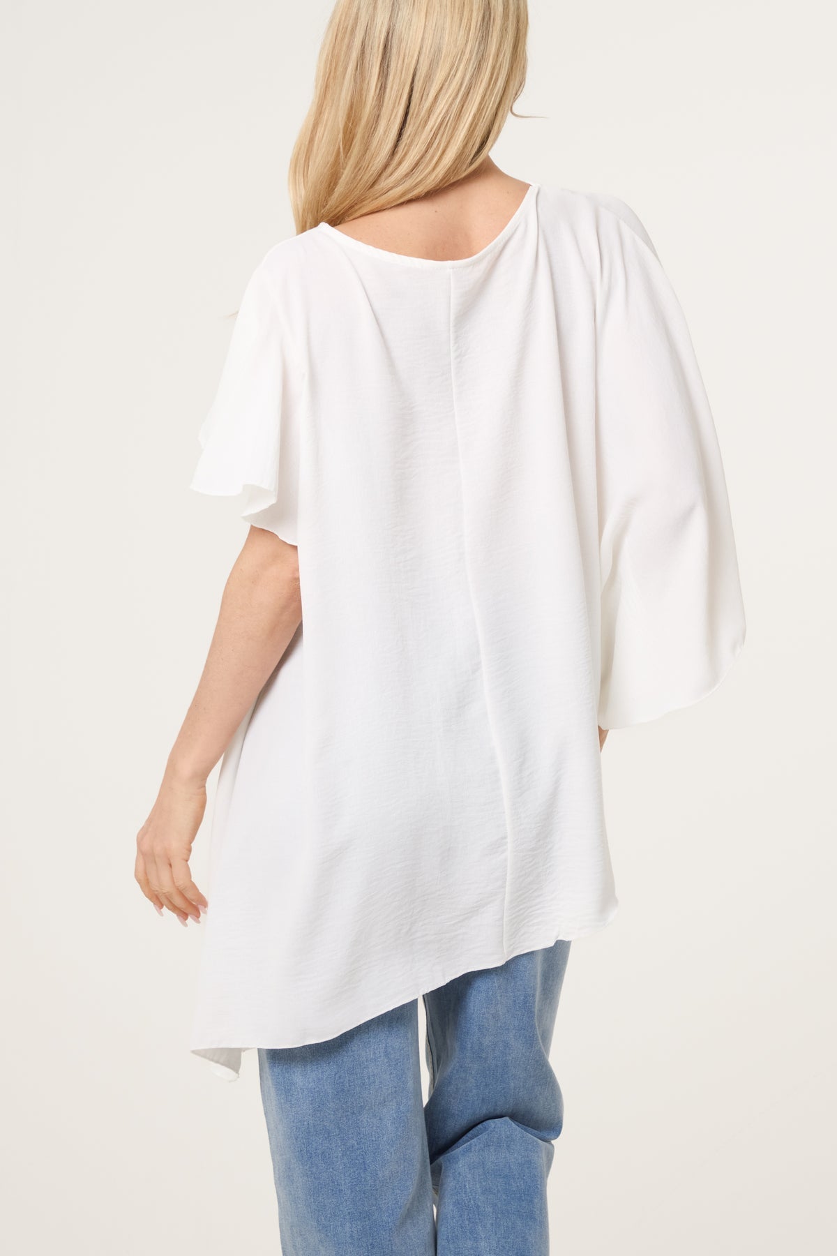 “Maisie “ ivory Italian asymmetric tunic