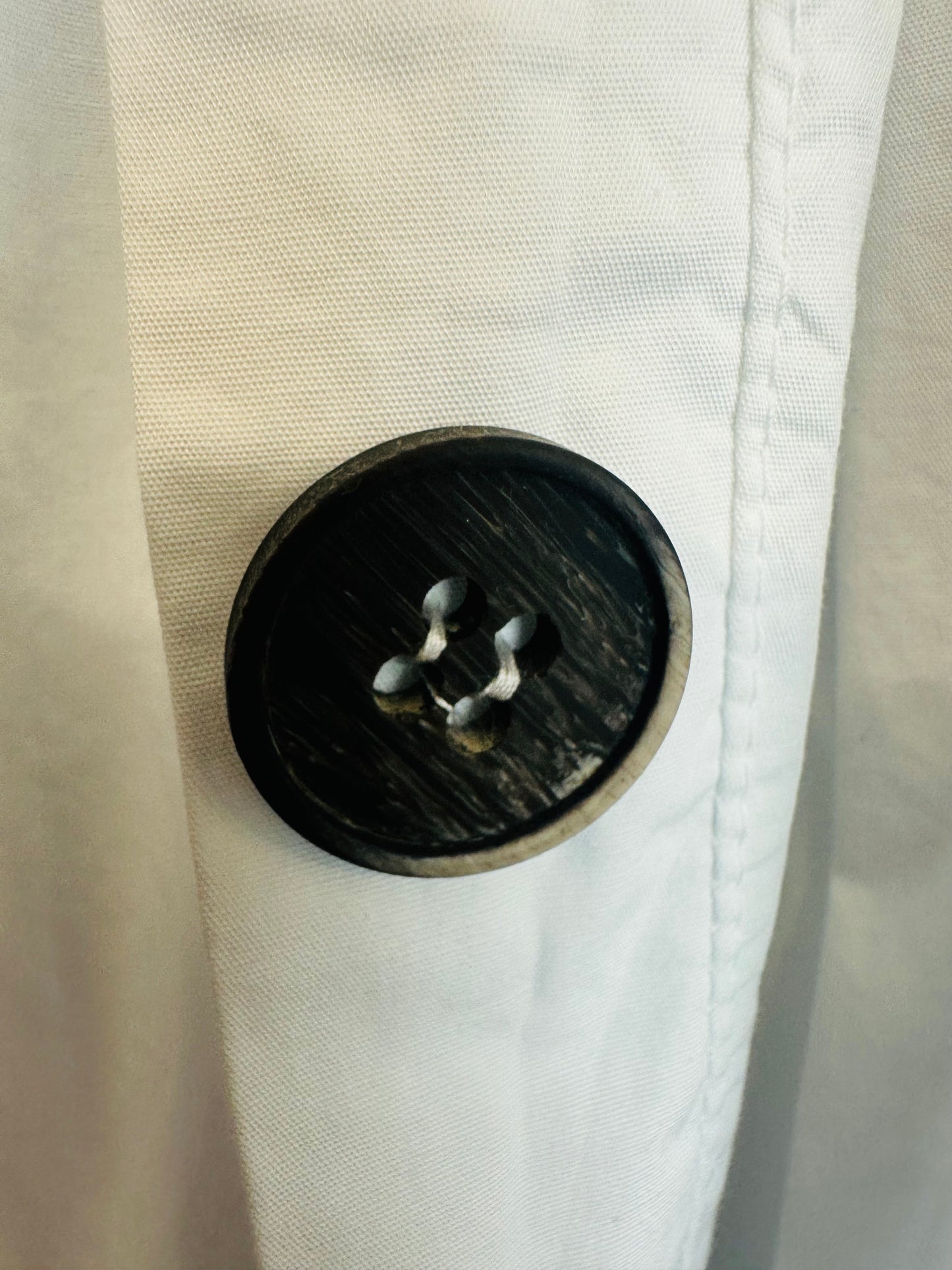 “Charlotte “ white cotton Italian button trousers