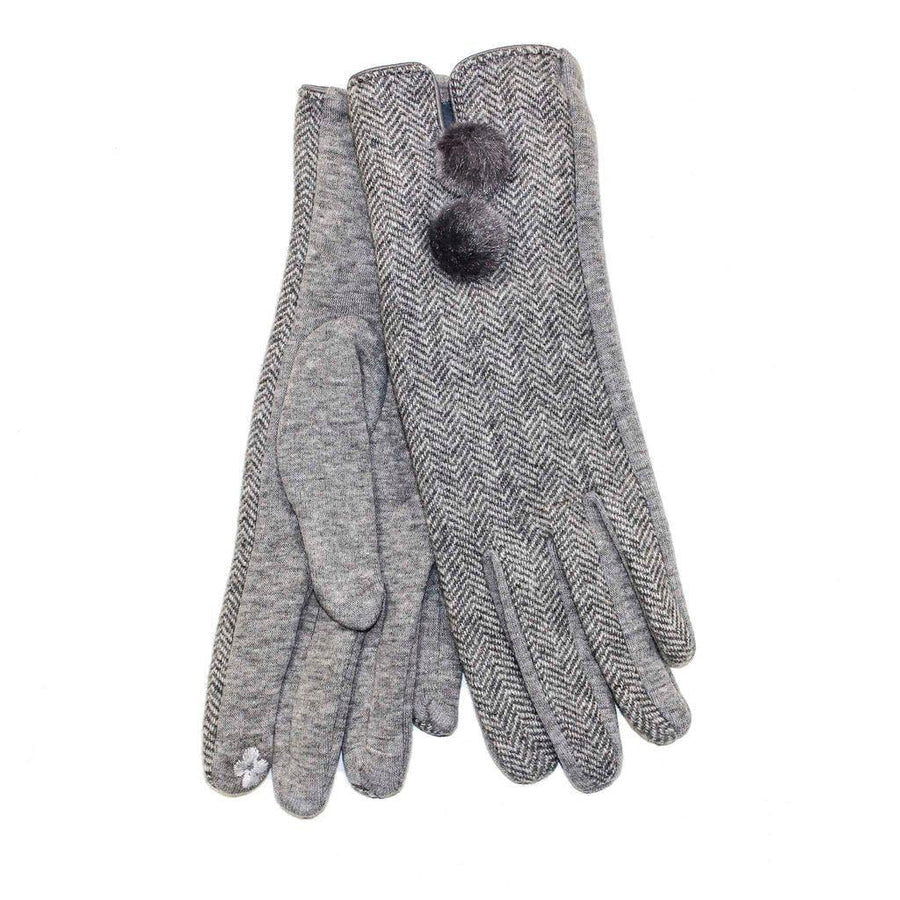 Heritage tweed dove grey gift boxed gloved