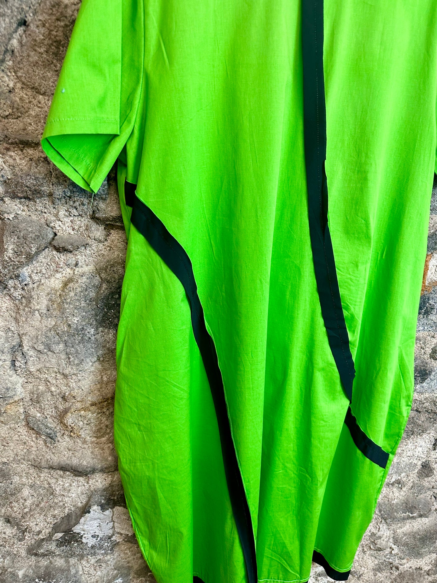 “Collette” emerald vibrant green Italian statement dress