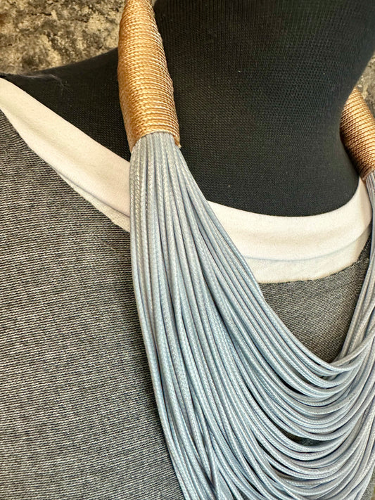 “Aisling “ dove grey rope neckpiece