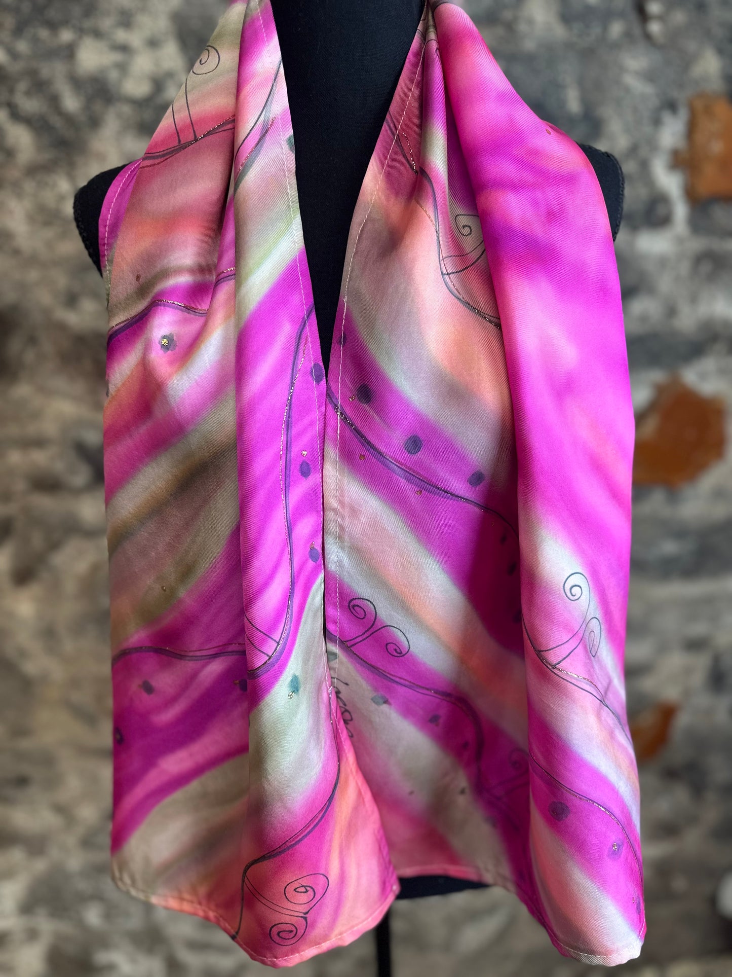 Lorshadesign Handpainted silk scarf collection