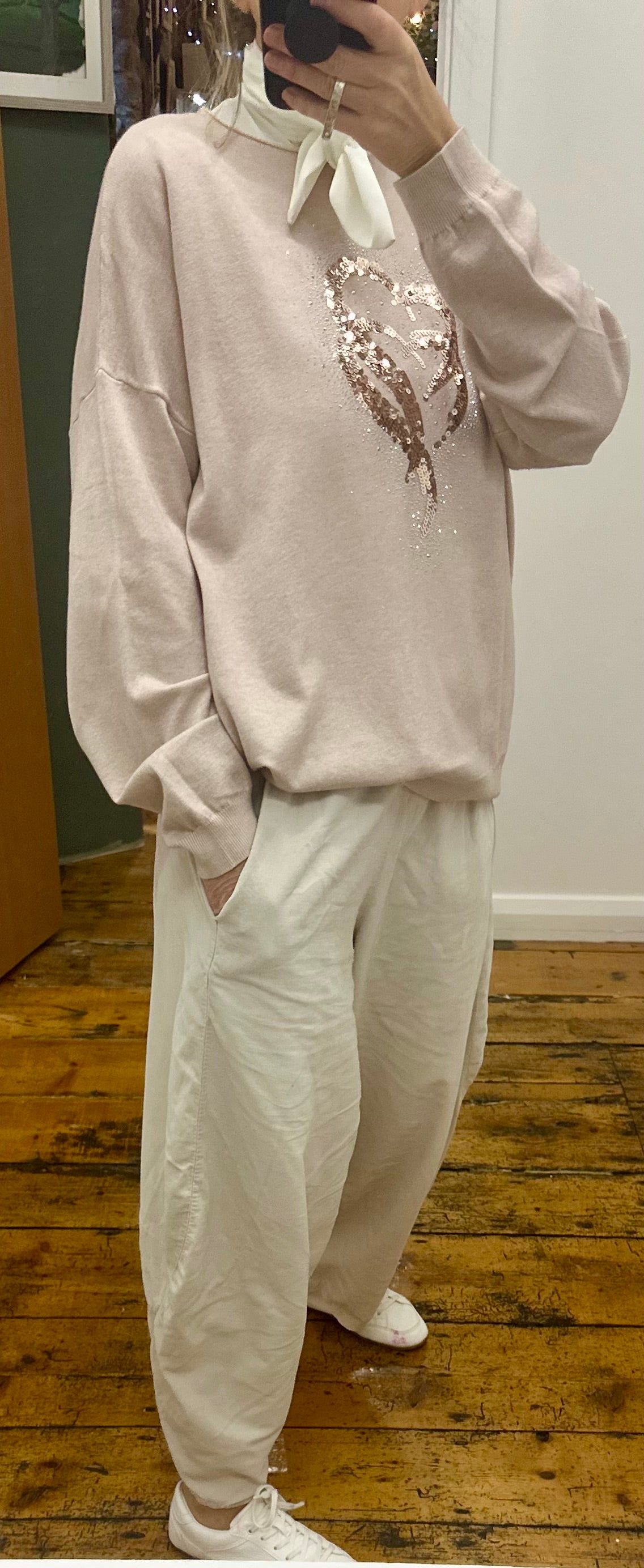 “Sara “ heart sequin jumper