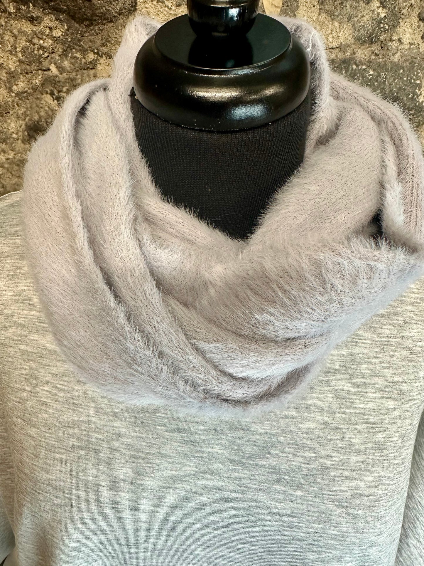 “Erica “ relaxed fit seamed sweatshirt dove grey