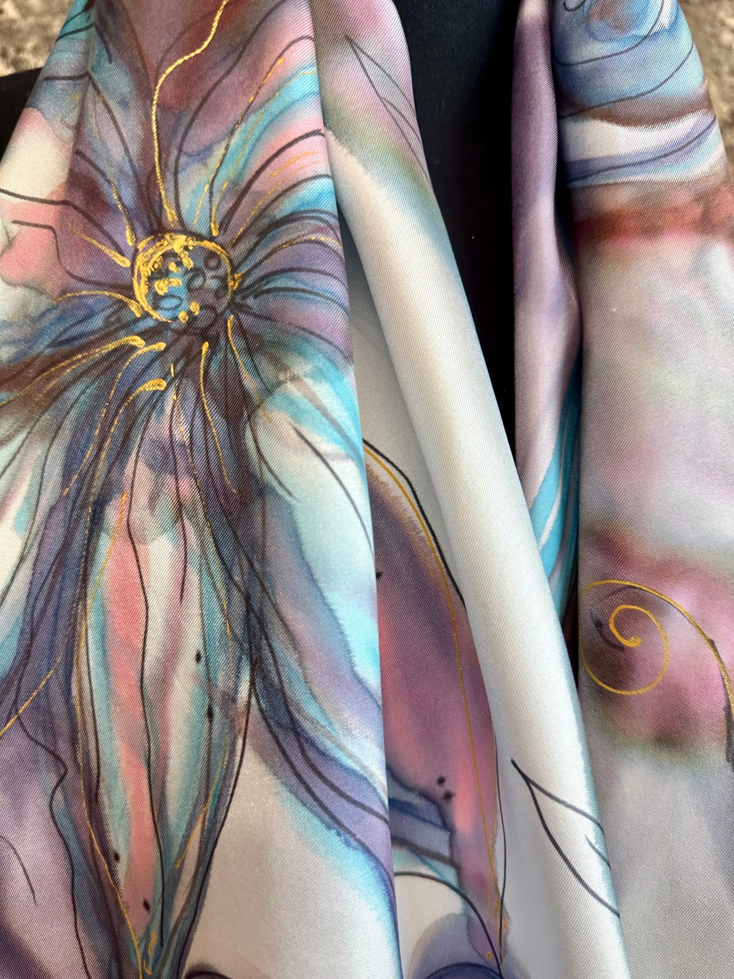 Lorshadesign Handpainted silk scarf collection