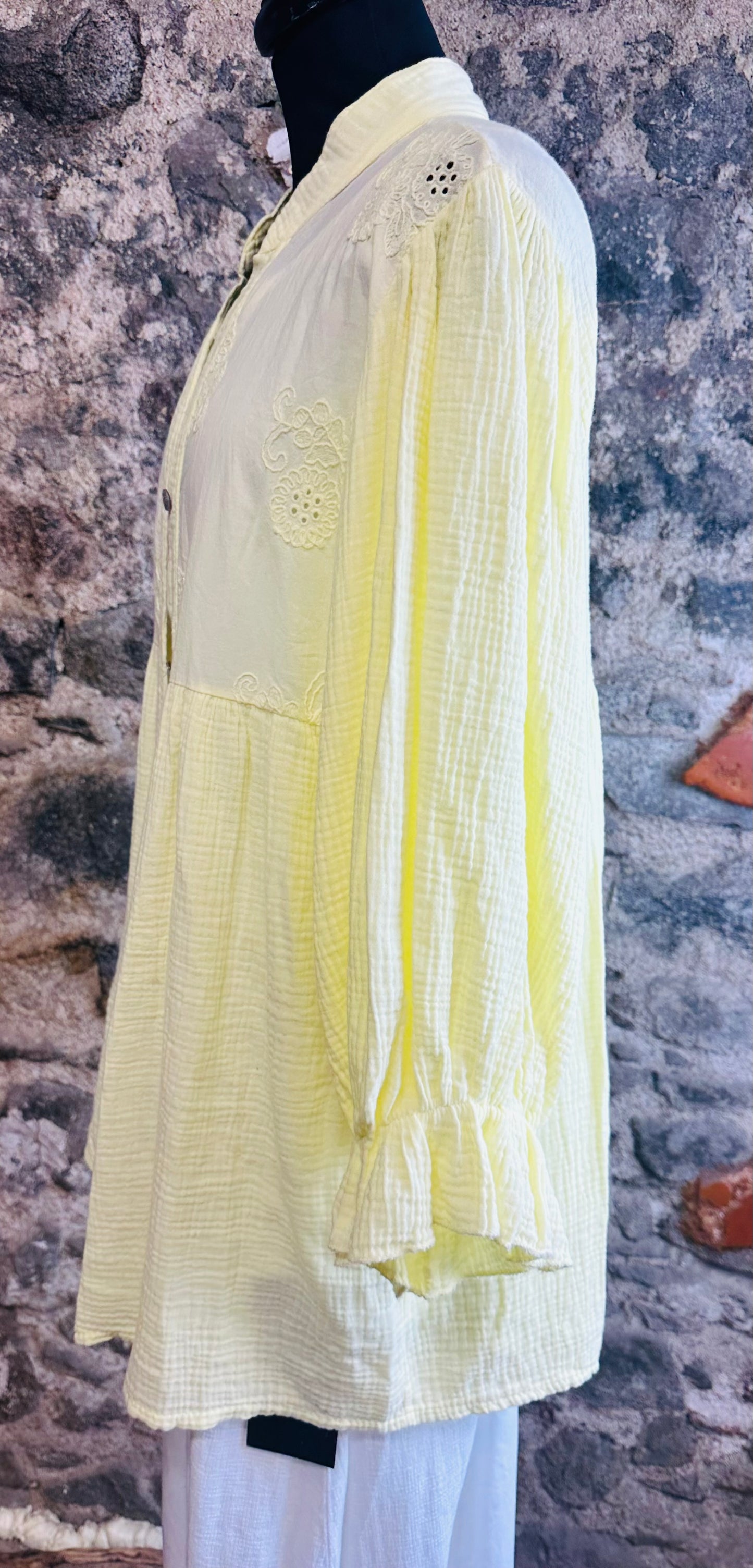 “Harriet “ lemon Italian tunic