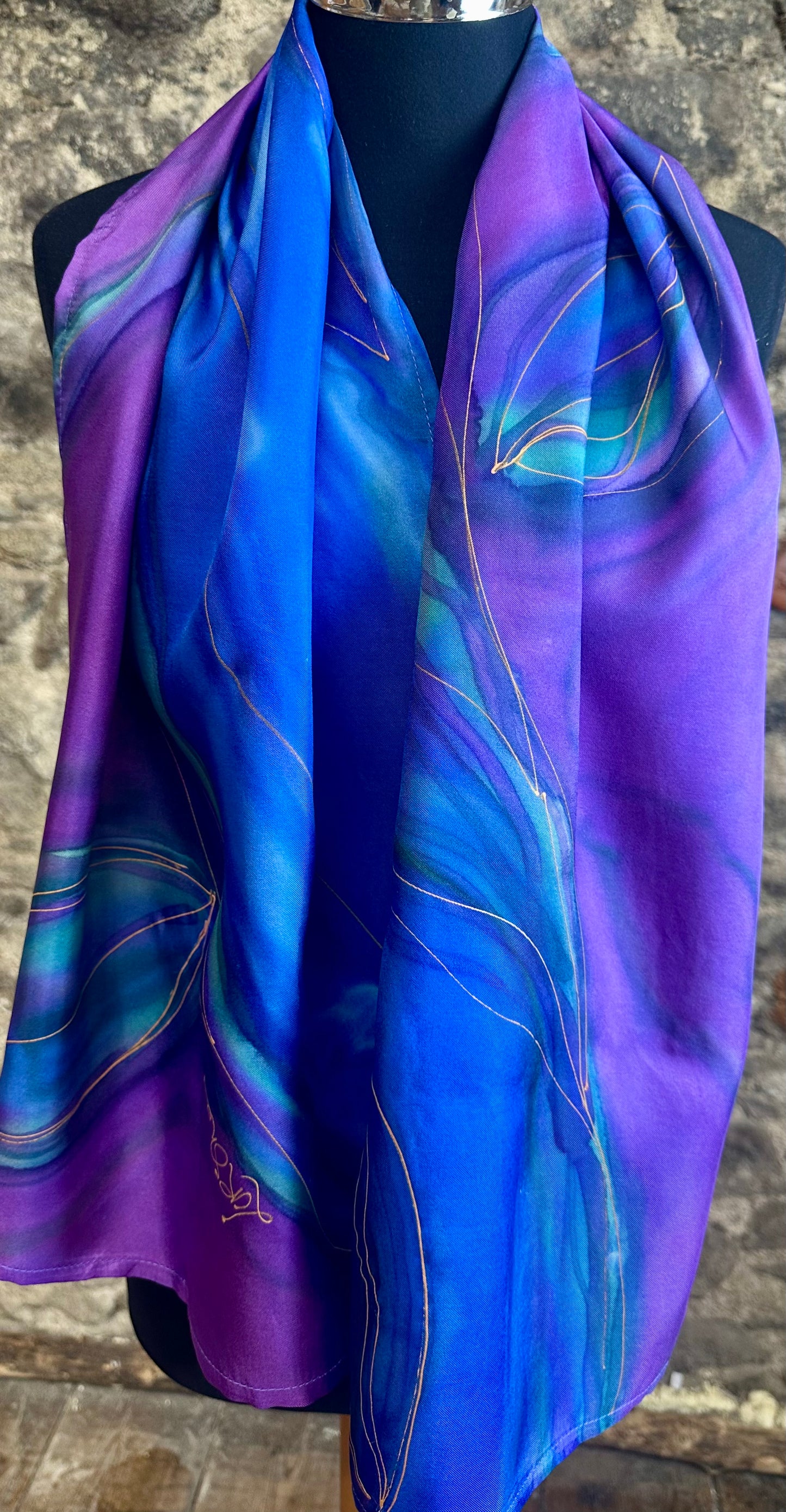 Lorshadesign Handpainted silk scarf collection