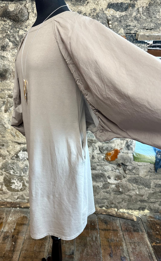 “Nancy “ contemporary cotton and jersey Italian dress